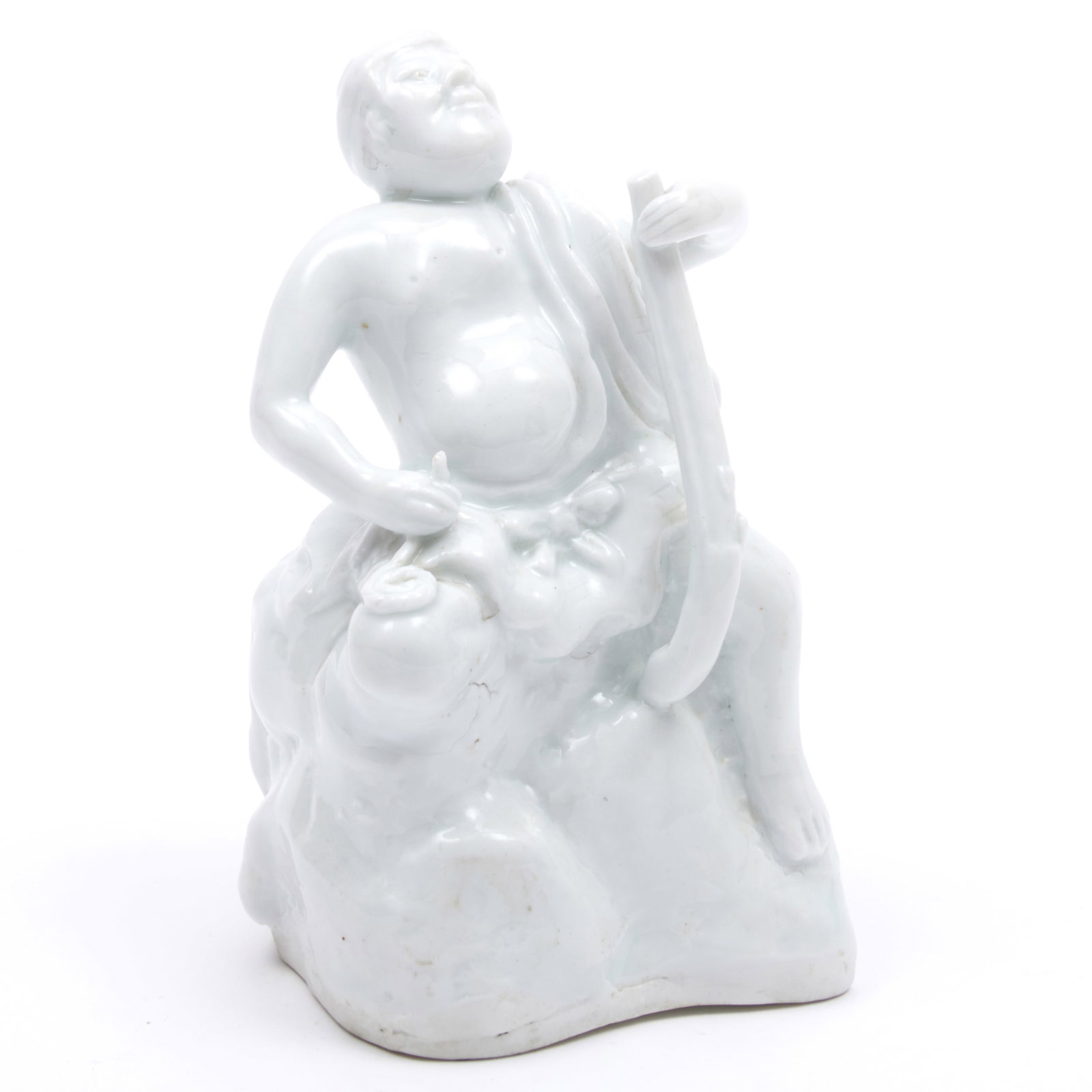 Japanese Arita Porcelain Figure Holding a Rifle: Japanese Arita Porcelain Figure Holding a Rifle Unmarked. 5 1/2 x 3 x 3 in.
