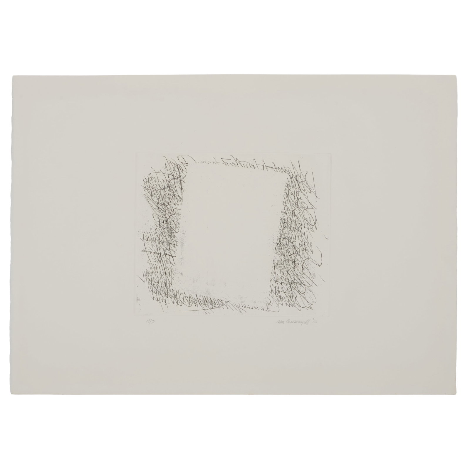 Ivan Chermayeff (1932-2017): Untitled: Ivan Chermayeff (1932-2017): Untitled Etching in black on wove paper, 1970, signed, dated and numbered 19/50 in pencil. 19 3/8 x 27 1/8 in. (sheet), unframed. By descent in the family of the artist.