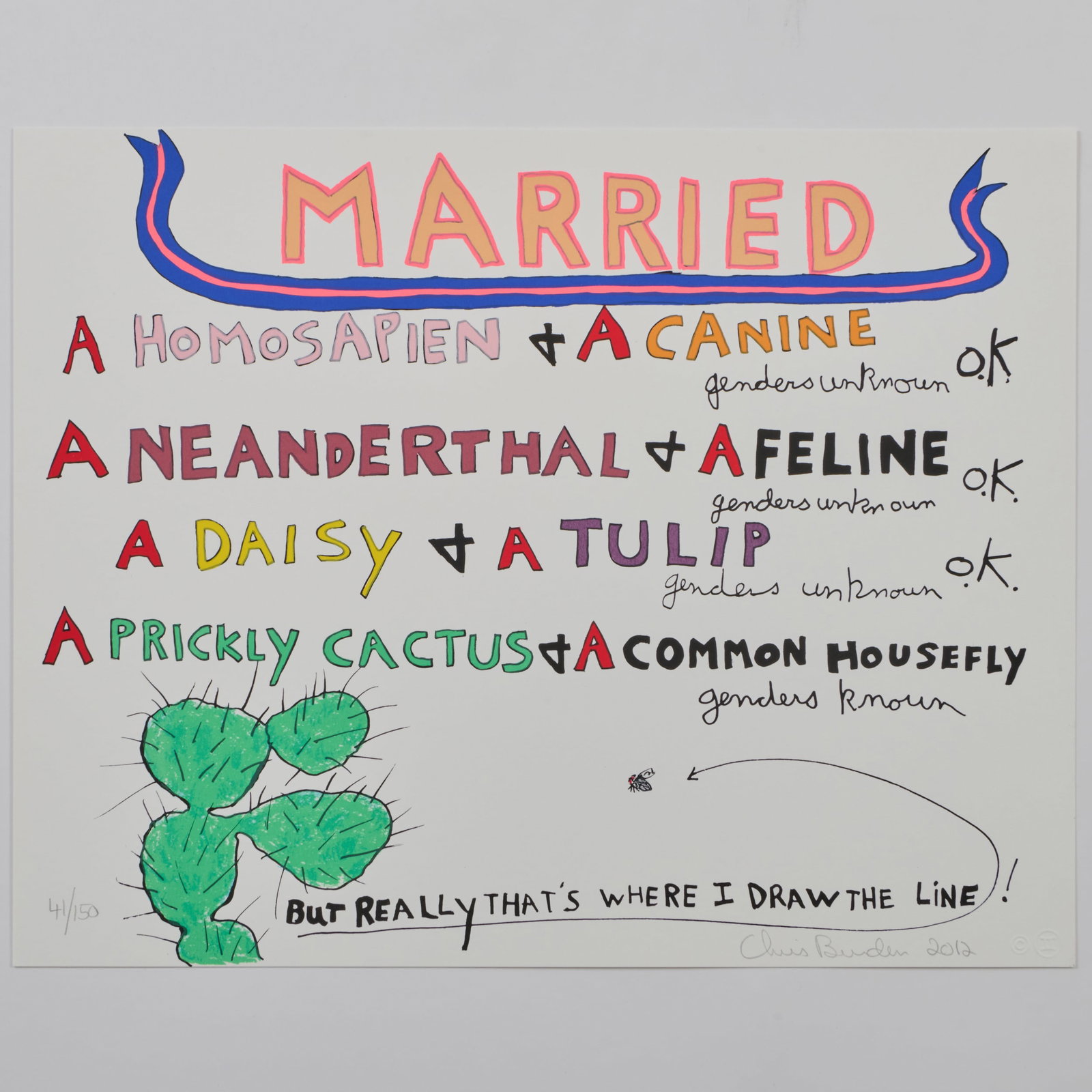 Chris Burden (1946-2015): Married (1 of 8)