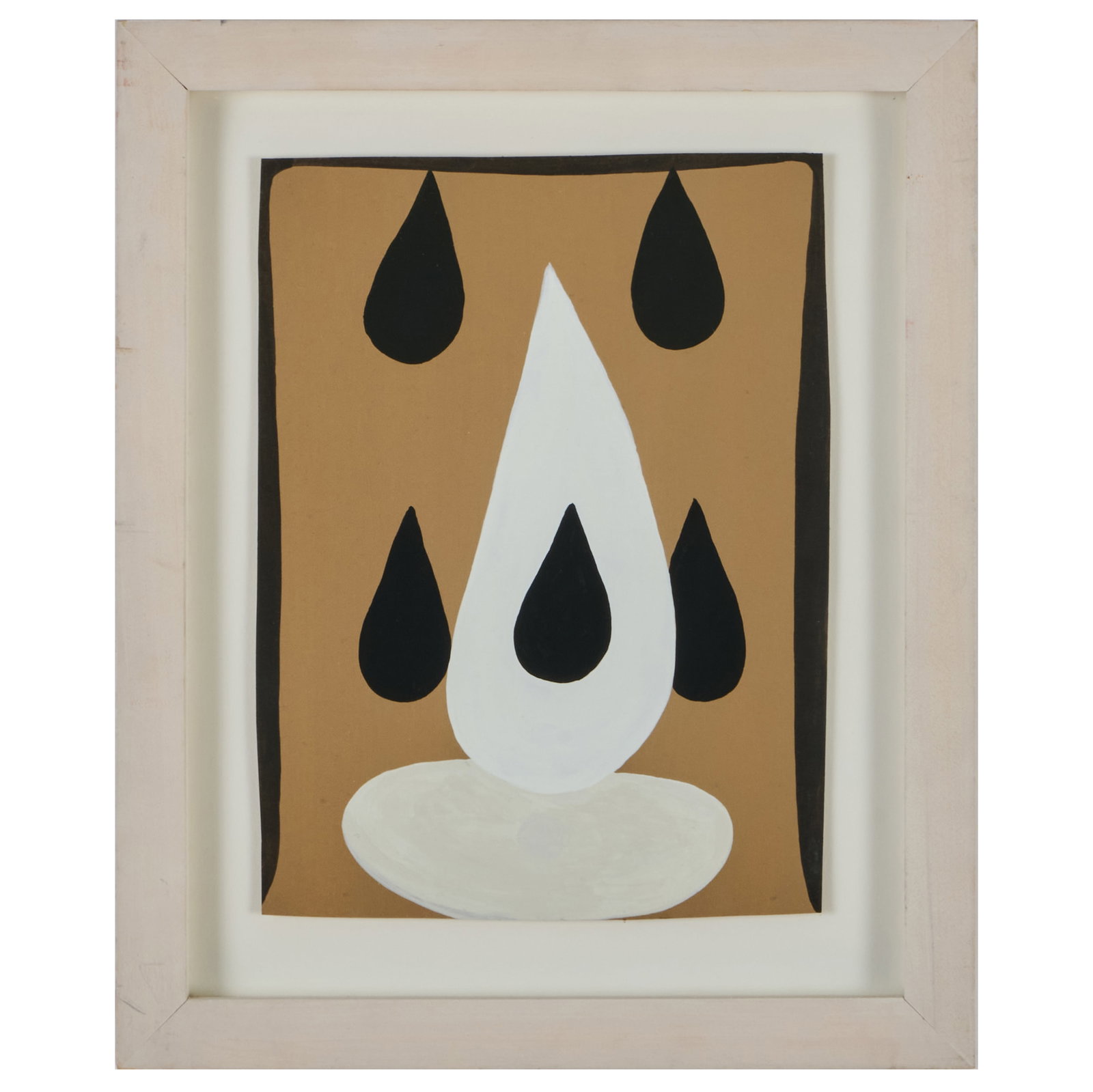 Jean-Paul Phillipe (b. 1955): Untitled Drip Painting: Jean-Paul Phillipe (b. 1955): Untitled Drip Painting Gouache on cardboard, 1991, signed with initials 'J-.P.' and dated on a paper label on the reverse of the frame, with label from Matthew Marks
