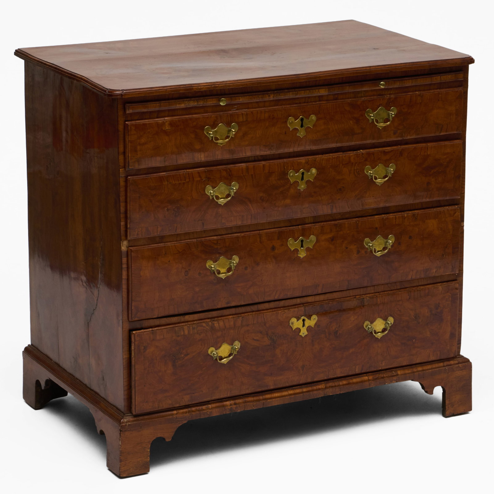 George I Crossbanded Elm and Walnut Bachelor's Chest of Drawers (1 of 10)