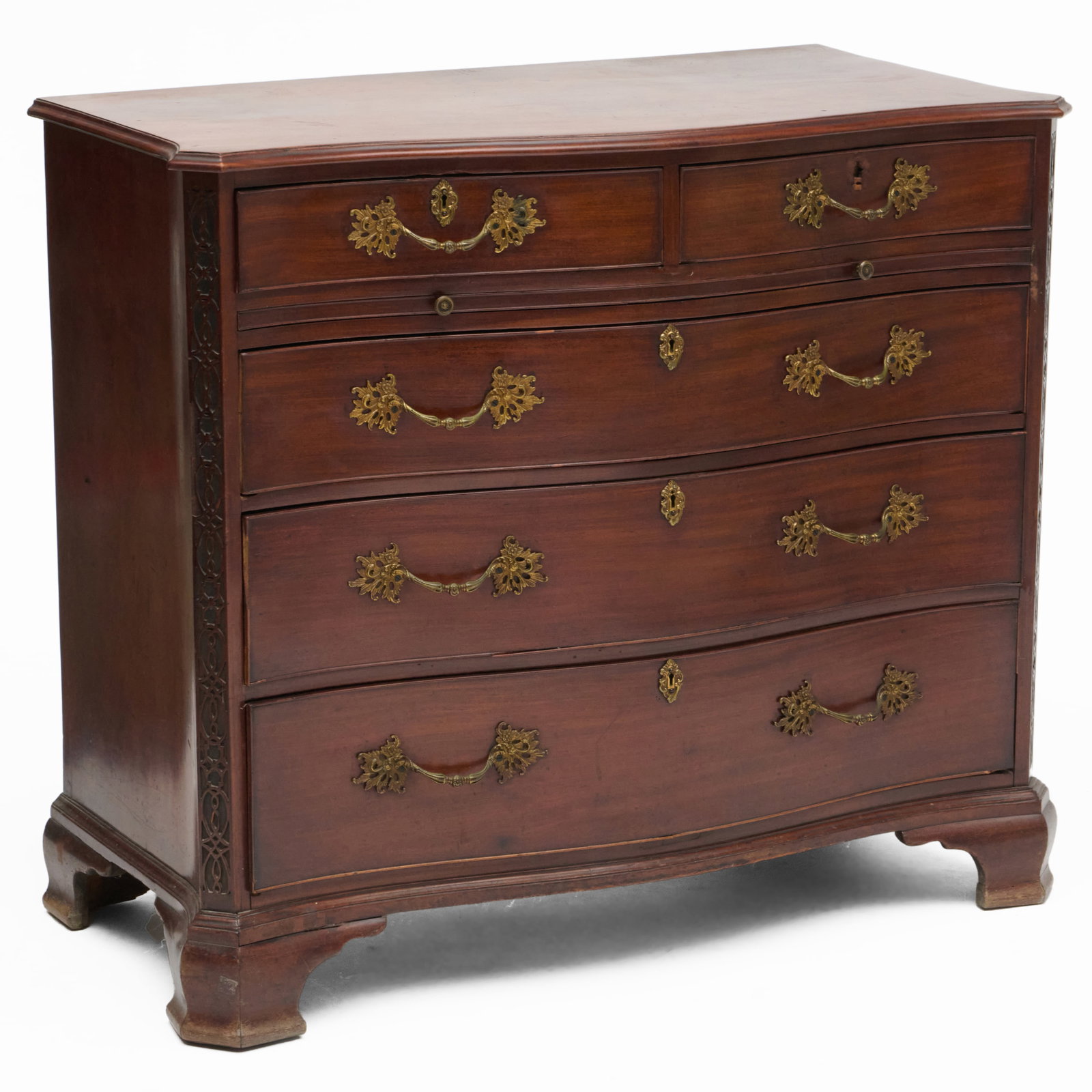 George III Mahogany Serpentine Front Chest of Drawers (1 of 10)