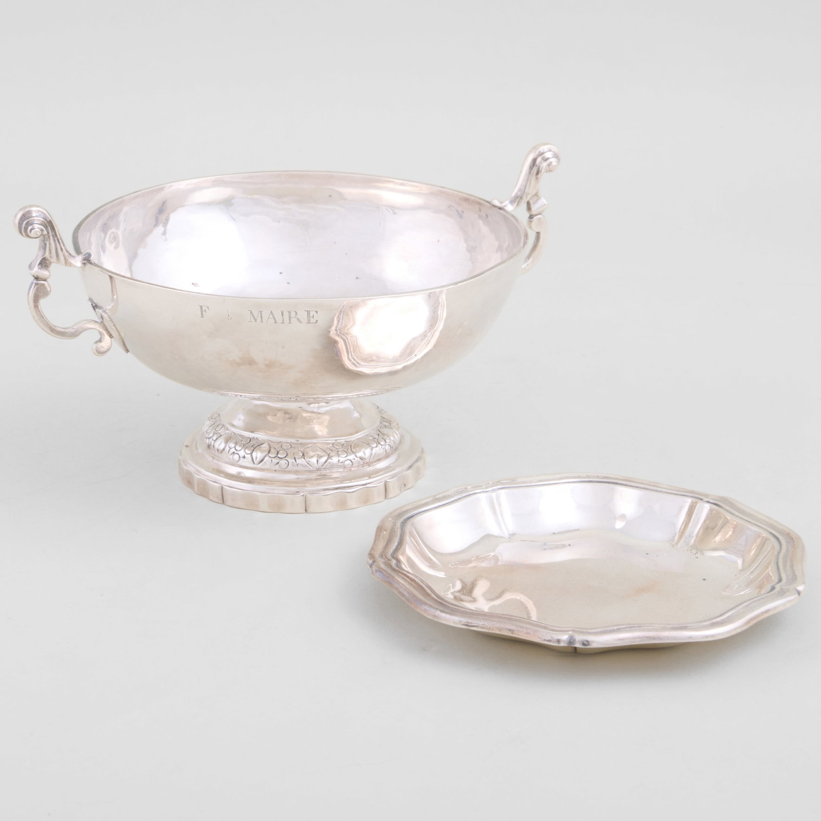 French Silver Footed Dish and a Vide Poche (1 of 13)