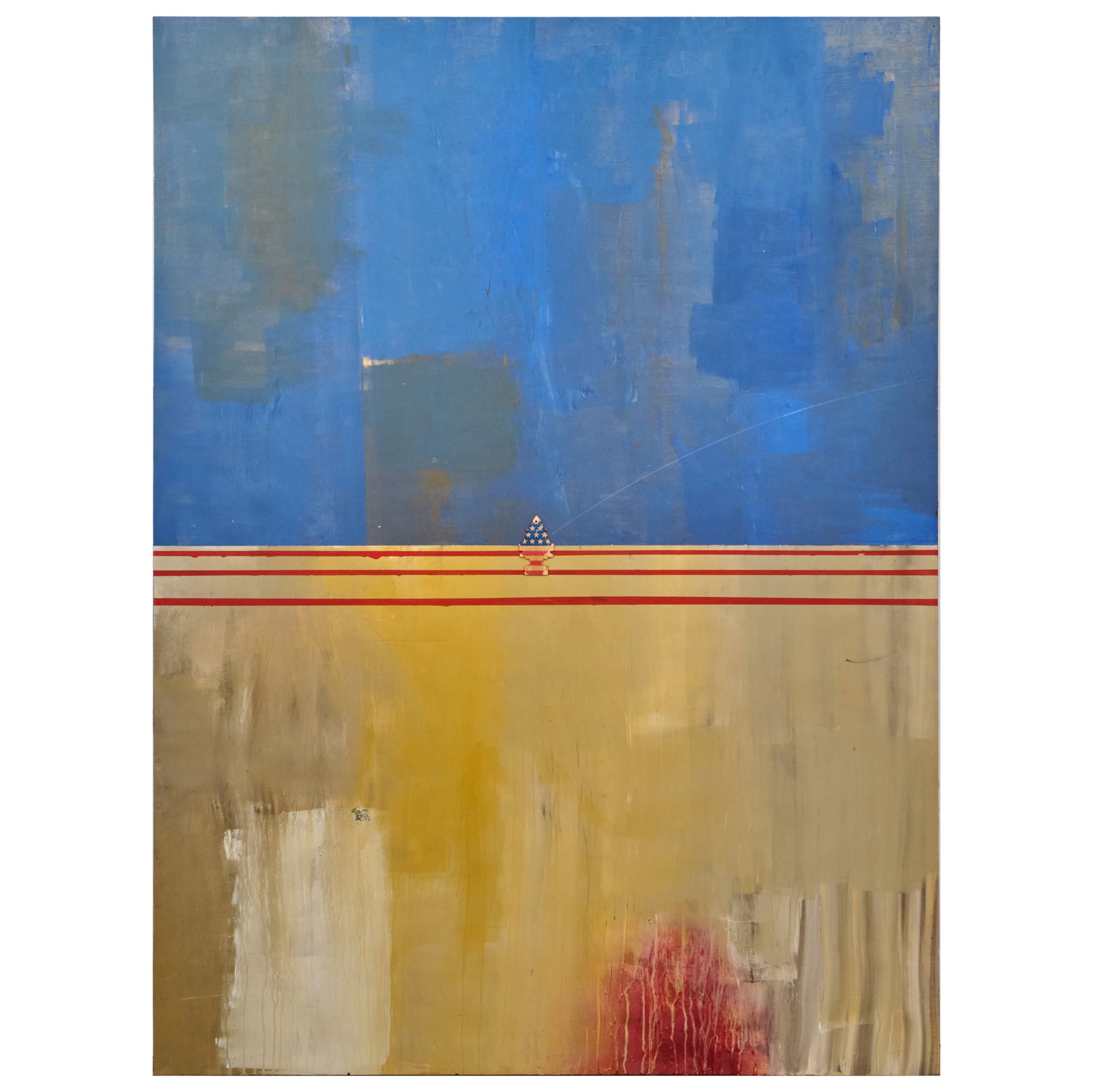 Brenna Youngblood (b. 1979): I Want to Believe: Brenna Youngblood (b. 1979): I Want to Believe Mixed media on wood, 2014, unsigned. 81 x 60 in., unframed.