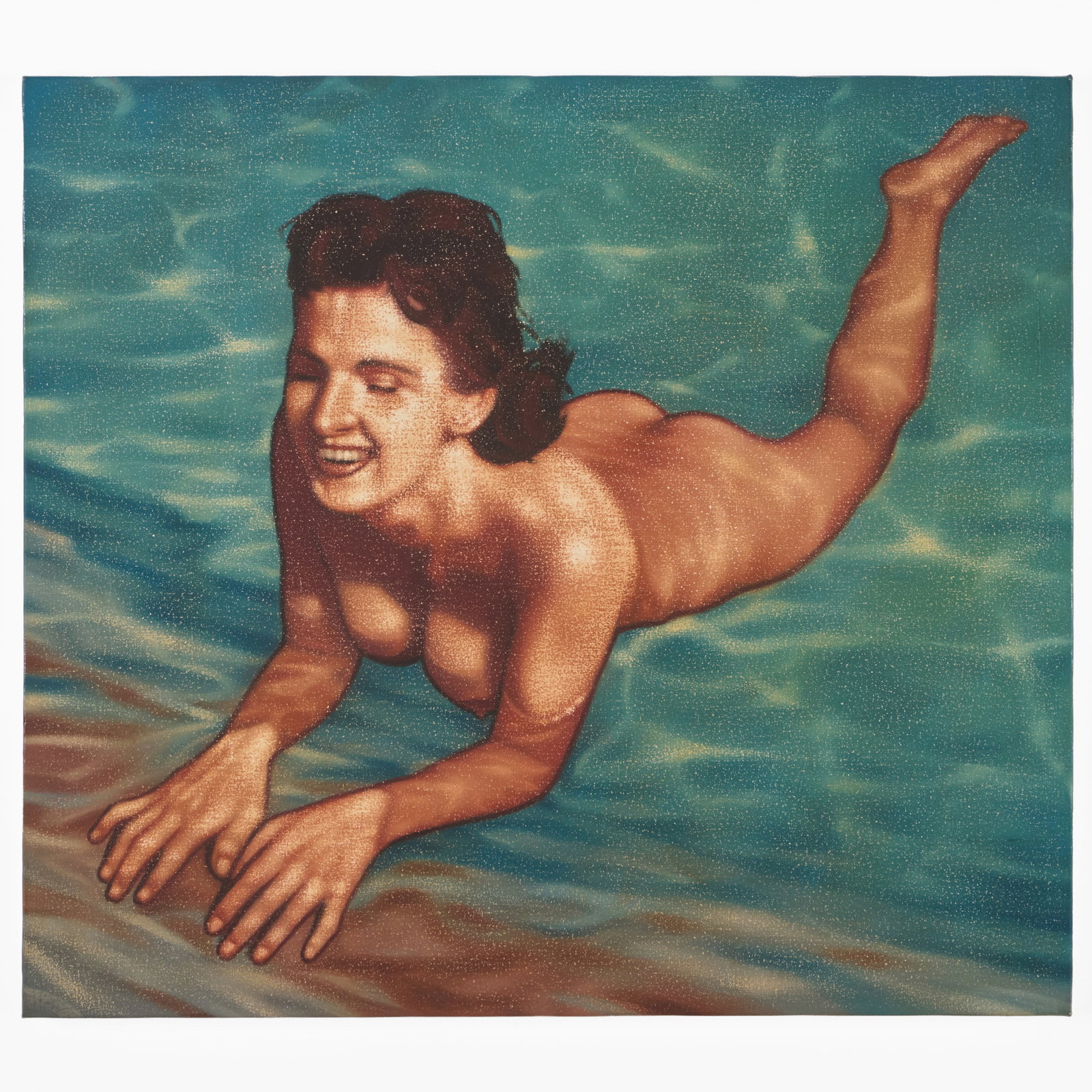 Peter Drake (b. 1957): Sunshine and Health: Peter Drake (b. 1957): Sunshine and Health Oil on canvas, 1997, signed 'Drake', titled and dated on the reverse, with label from Matthew Marks Gallery, NY. 26 x 29 in., unframed.