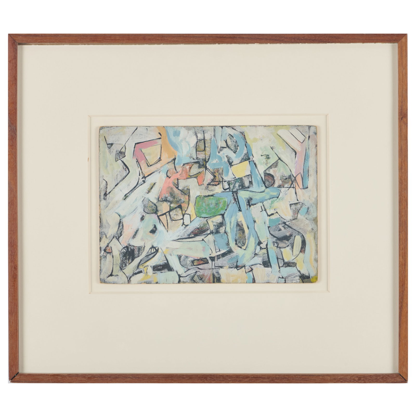 Melville Price (1920-1970): Untitled: Melville Price (1920-1970): Untitled Gouache on paperboard, c. 1949, signed 'Price' lower right, with label from Snyder Fine Art, NY. 8 1/4 x 11 1/2 in. (sheet), 18 3/8 x 21 in. (frame). Snyder Fine