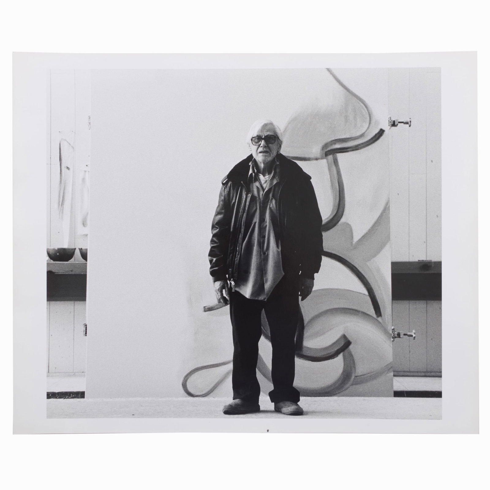 Paul Blanca (1958-2021): Willem de Kooning, East Hampton; and Francesco Clemente Held by His: Paul Blanca (1958-2021): Willem de Kooning, East Hampton; and Francesco Clemente Held by His Daughter Nina Two gelatin silver prints, 1987 and 1988, De Kooning signed, titled and dated on the reverse,