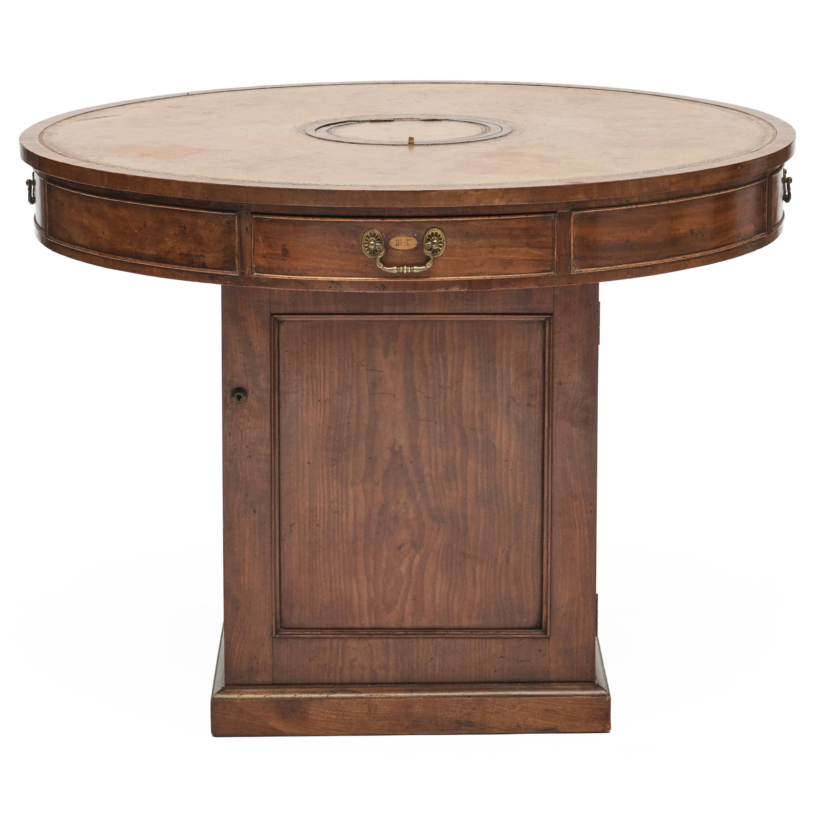 George III Mahogany Rent Table with Leather Top (1 of 9)