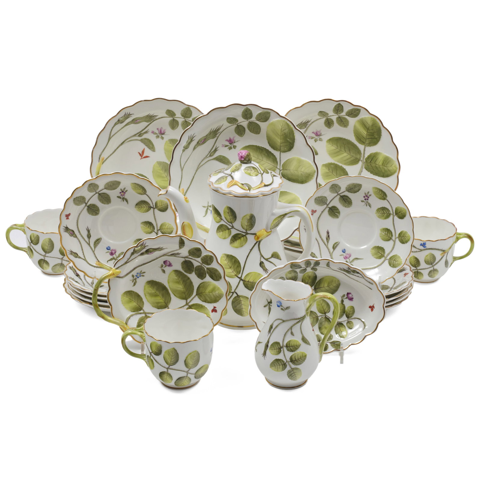 Worcester Porcelain Part Dessert Service in the 'Blind Earl' Pattern (1 of 20)