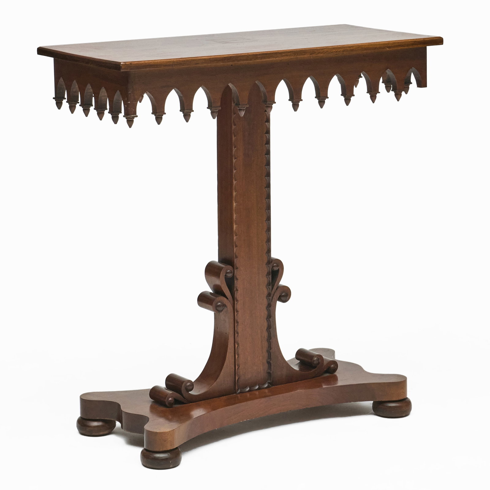 Neo-Gothic Oak and Mahogany Table (1 of 8)