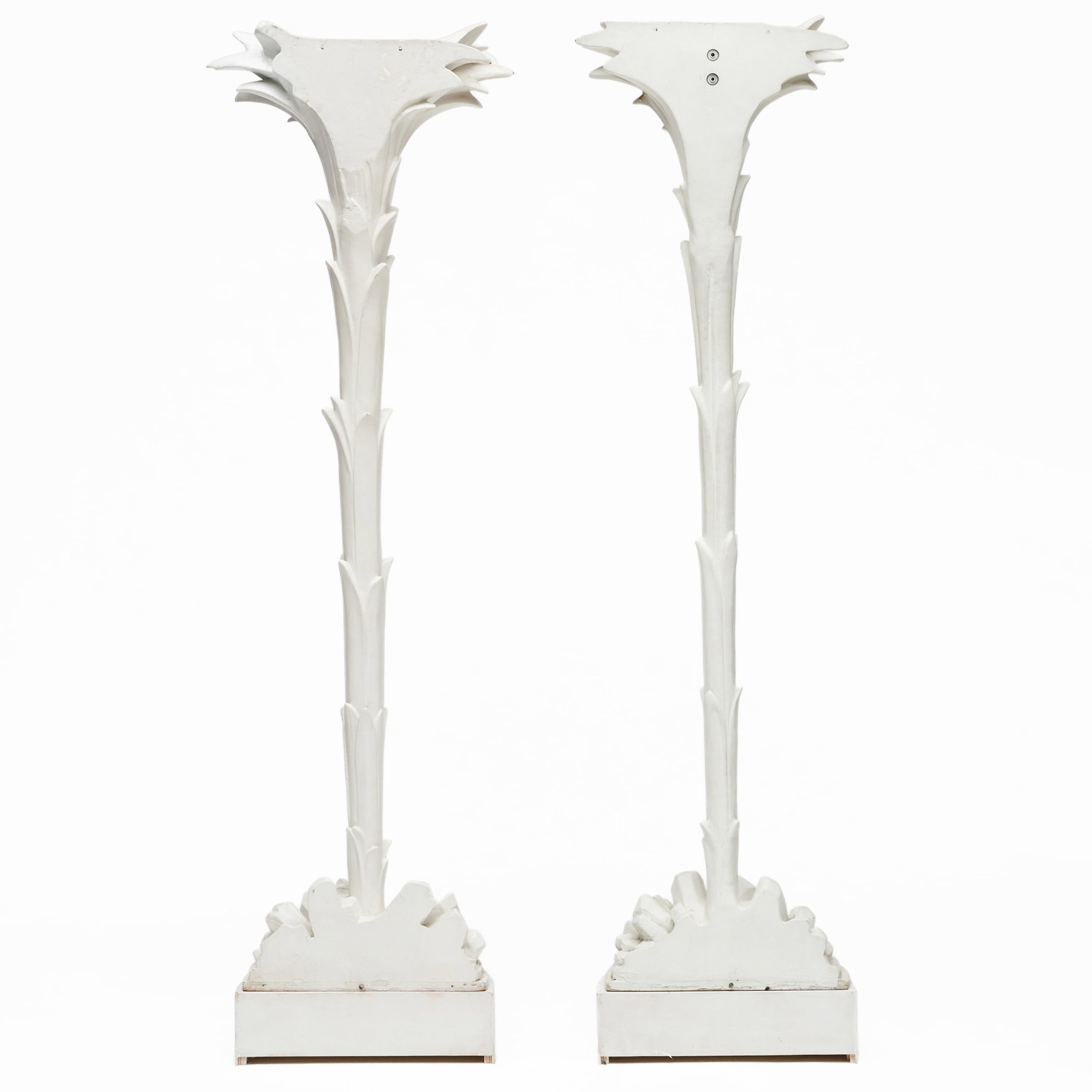 Two White Painted Resin-Cast Palm Trees, In The Manner of Serge Roche - 5
