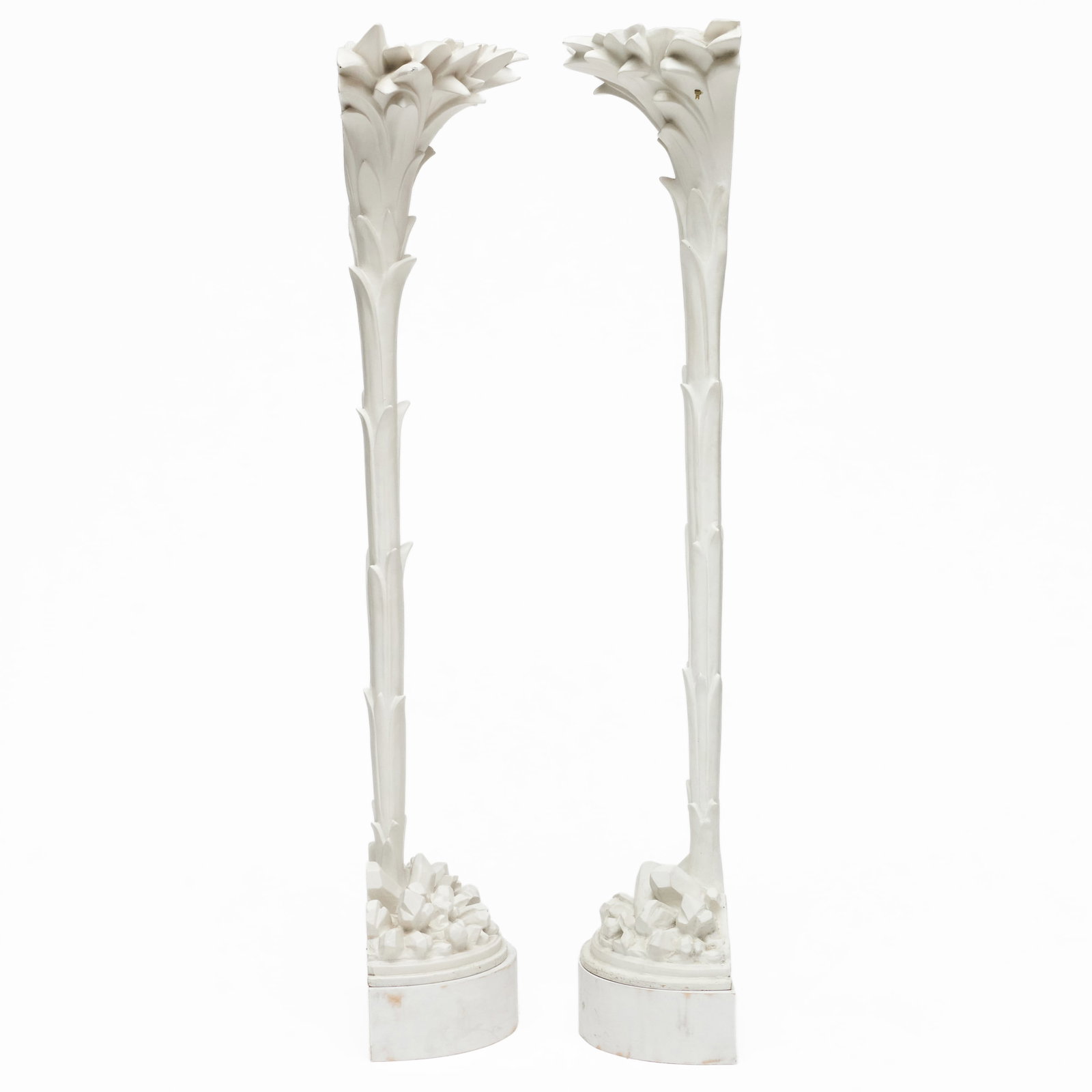 Two White Painted Resin-Cast Palm Trees, In The Manner of Serge Roche - 6