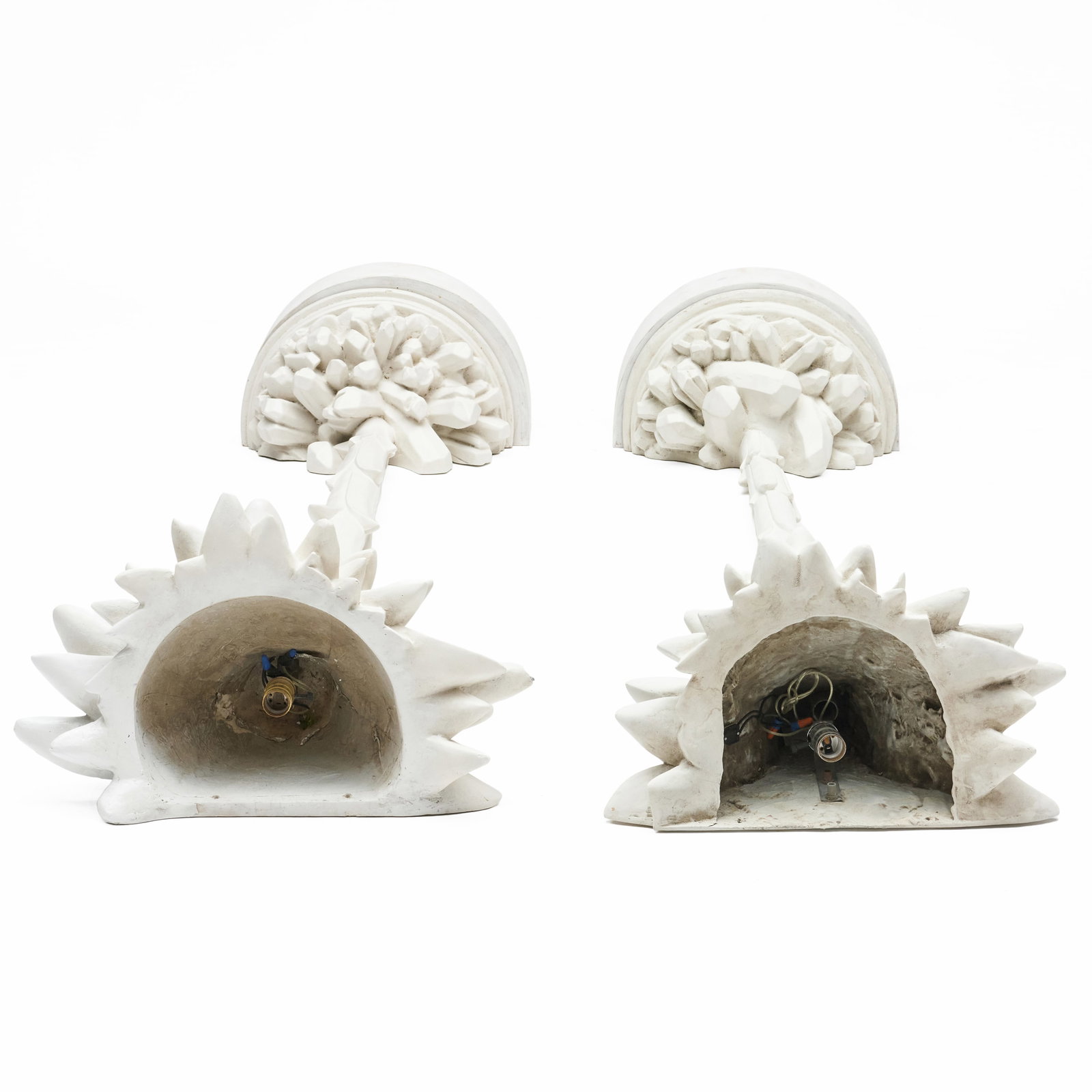 Two White Painted Resin-Cast Palm Trees, In The Manner of Serge Roche - 7
