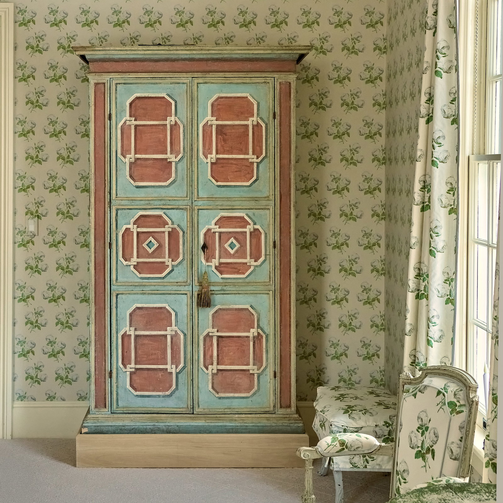 Modern Polychrome Painted Armoire - 2
