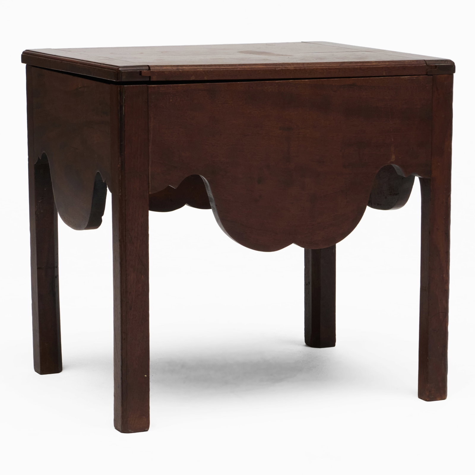 George III Mahogany Commode: 18 x 18 1/2 x 16 in.