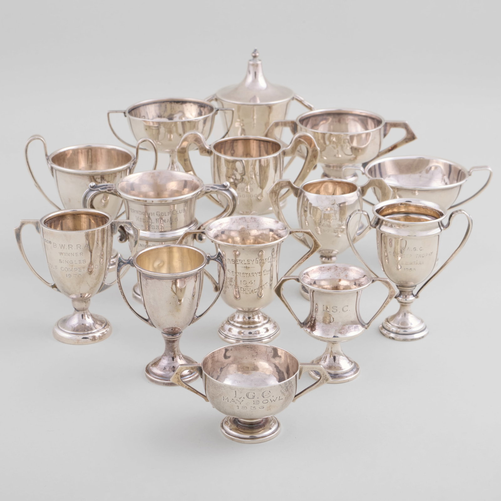 Group of Miniature Silver Trophy Cups (1 of 20)