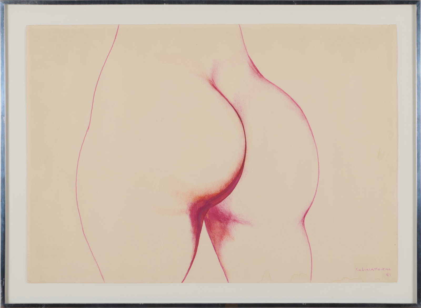 Servado Cabrera Moreno (1923-1981): Untitled: Ink and gouache on paper, 1981, signed 'Cabrera Moreno' and dated lower right. 20 x 28 3/4 in. (sheet), 24 x 32 3/4 in. (frame).