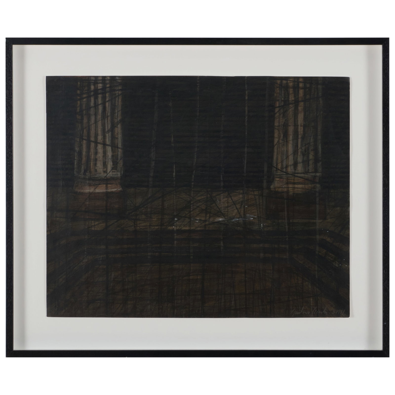 Gustavo Acosta (b. 1958): Untitled: Mixed media on paper, 1971, signed 'Gustavo Acosta' and dated lower right. 16 x 20 1/2 in. (sheet), 21 1/2 x 26 in. (frame).