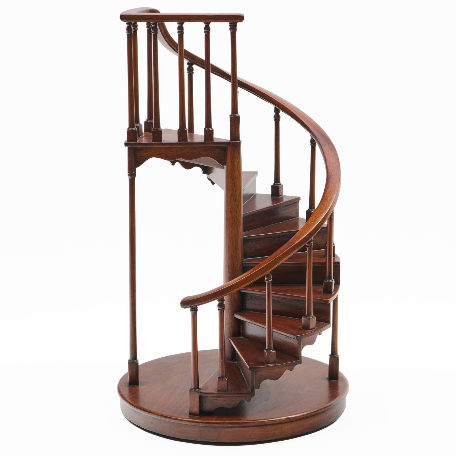 Mahogany Model of a Spiral Staircase (1 of 8)