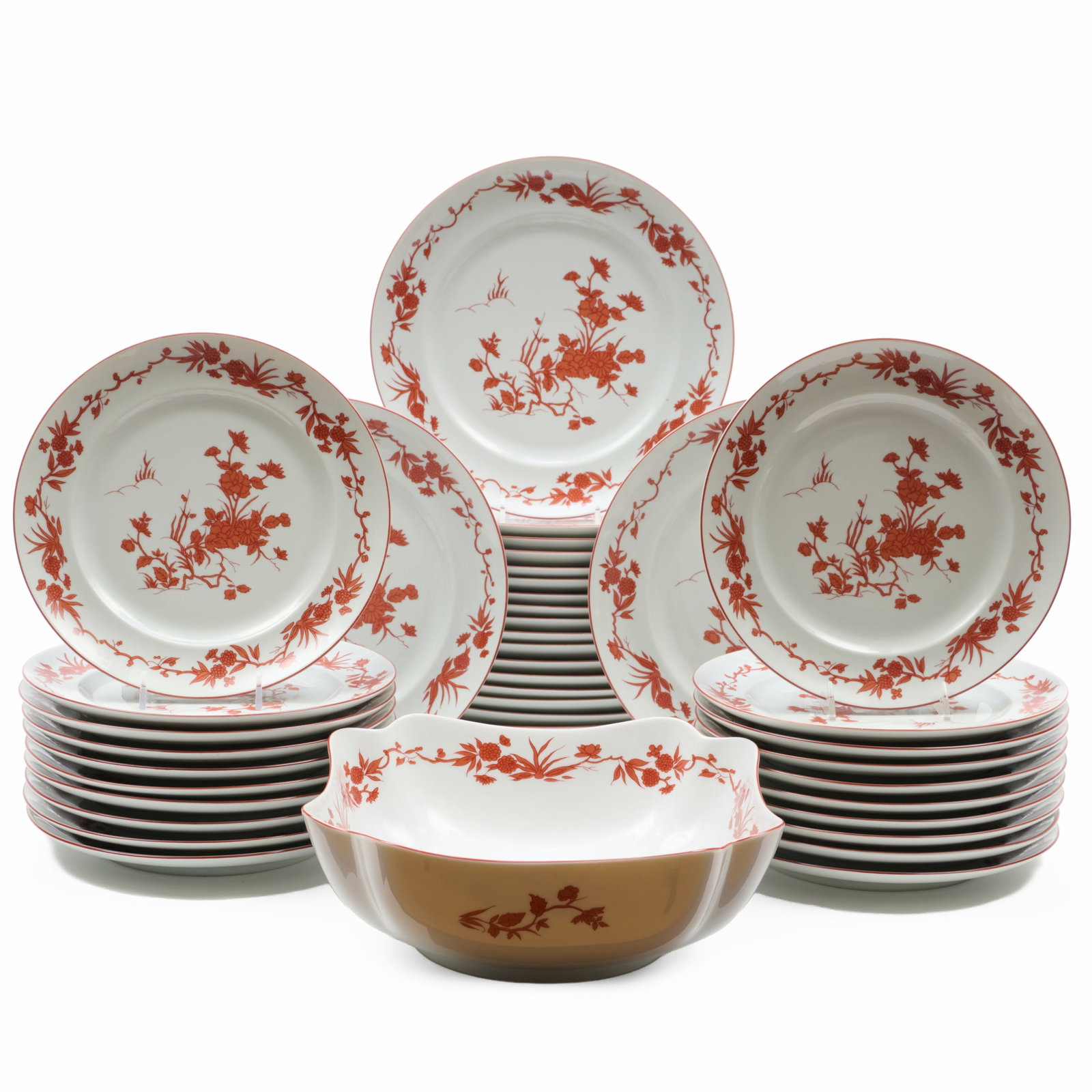 Vista Alegre Iron Red Part Porcelain Part Service (1 of 18)
