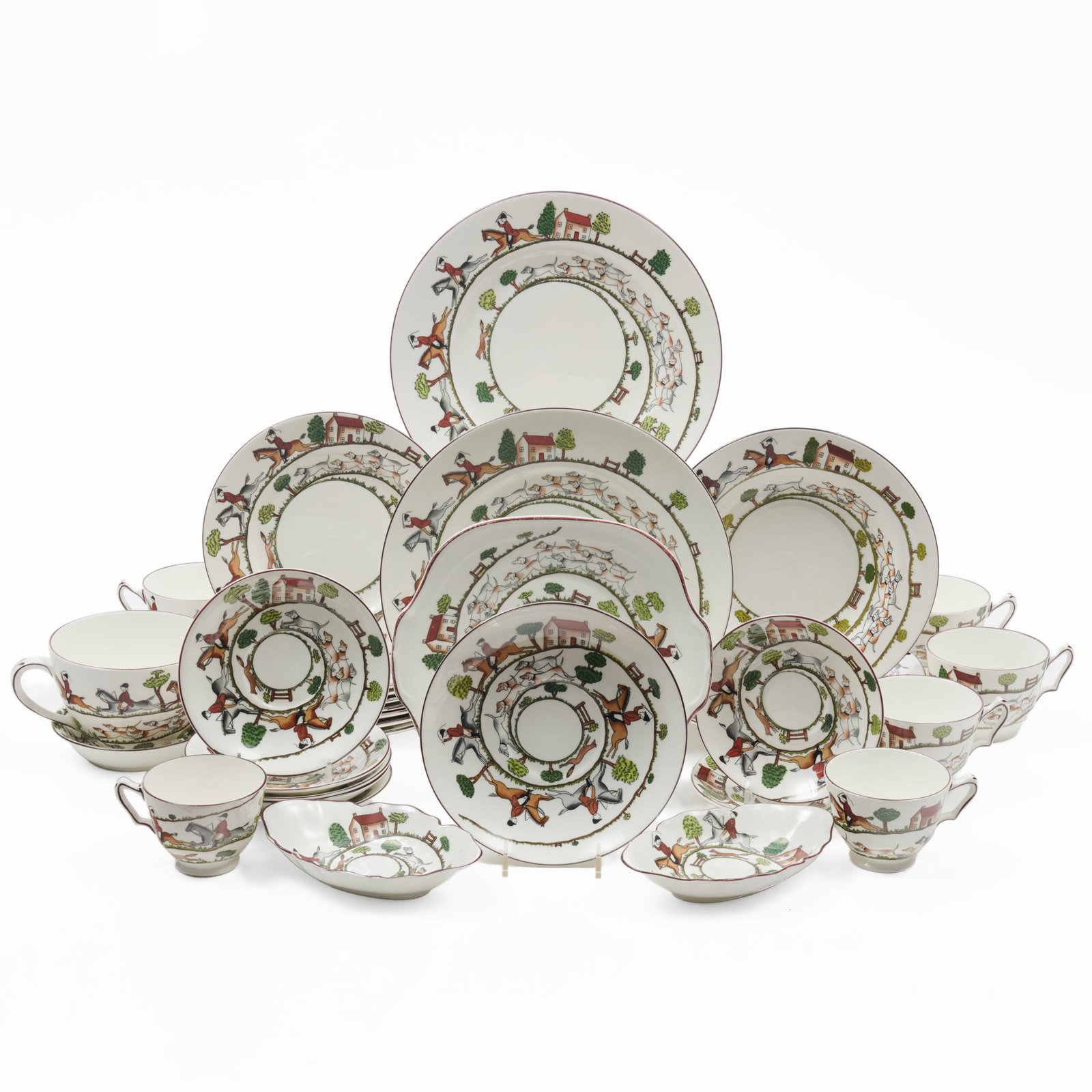 Staffordshire 'Hunting Scene' Pattern Service (1 of 20)