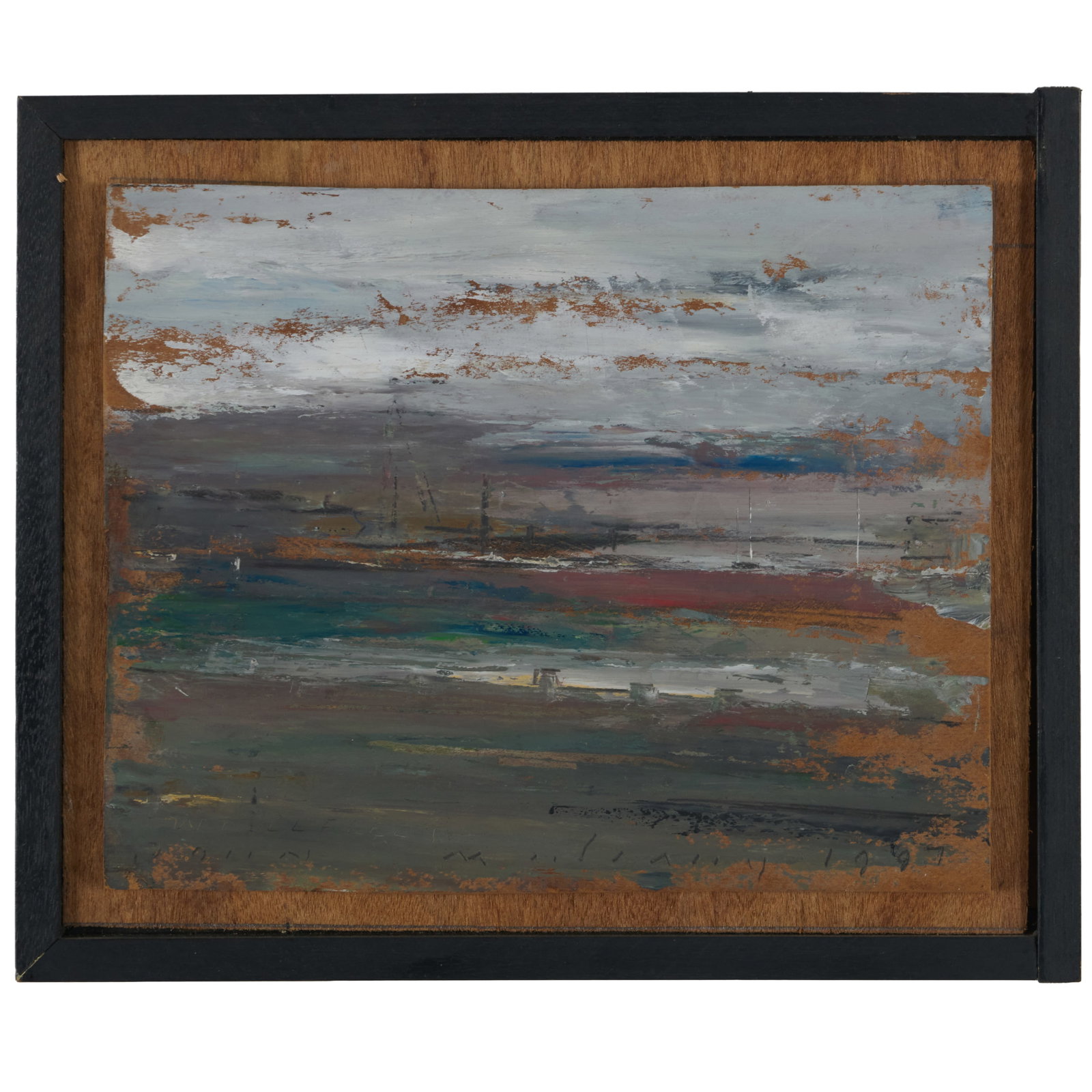 John Malcahy (1931-2012): Winter Dawn, Wellfleet Pier (1 of 3)