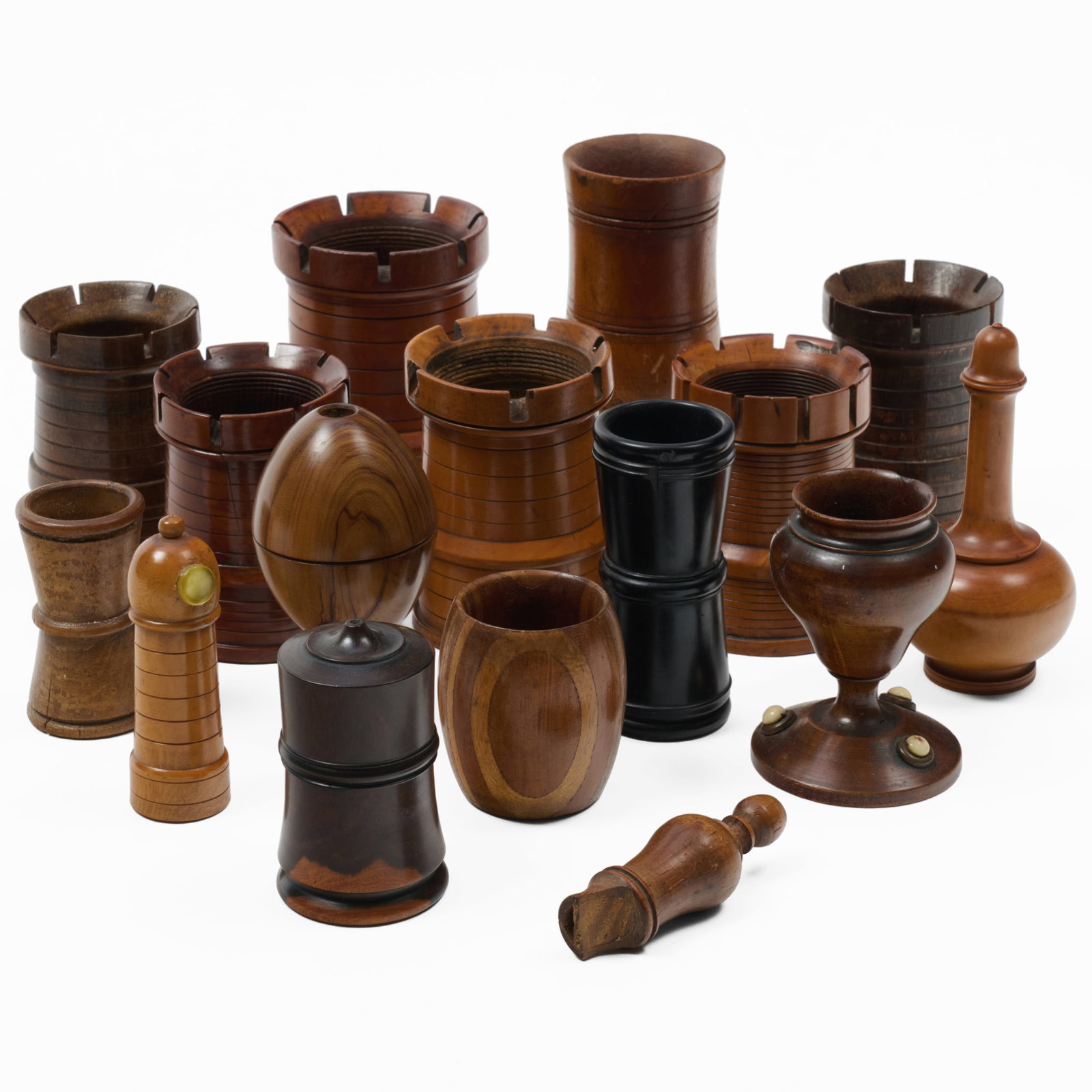 Group of Sixteen English Treen Table Articles (1 of 20)