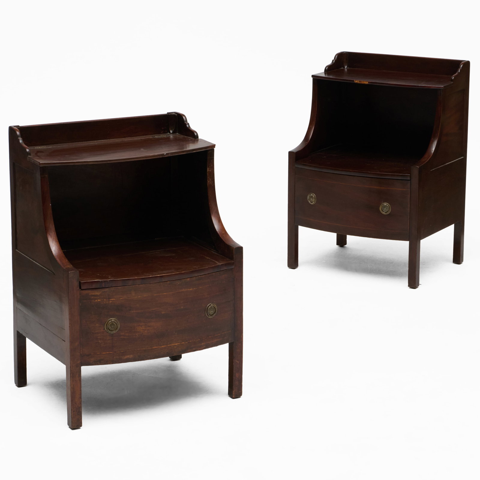 Pair of George III Style Mahogany Nightstands (1 of 9)