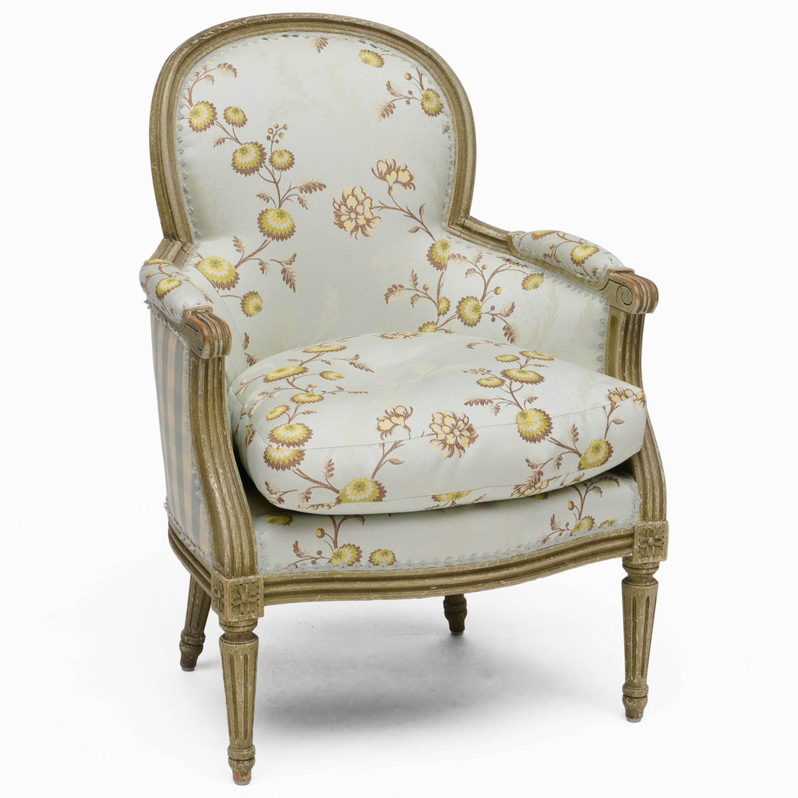 Louis XVI Style Painted Bergere (1 of 8)