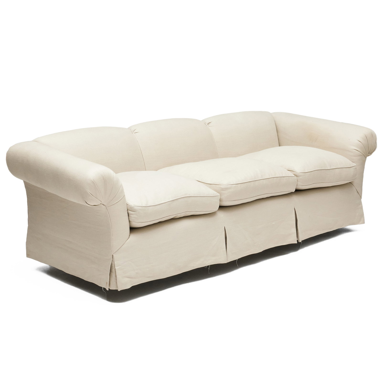 Three Seat Linen Upholstered Sofa (1 of 8)