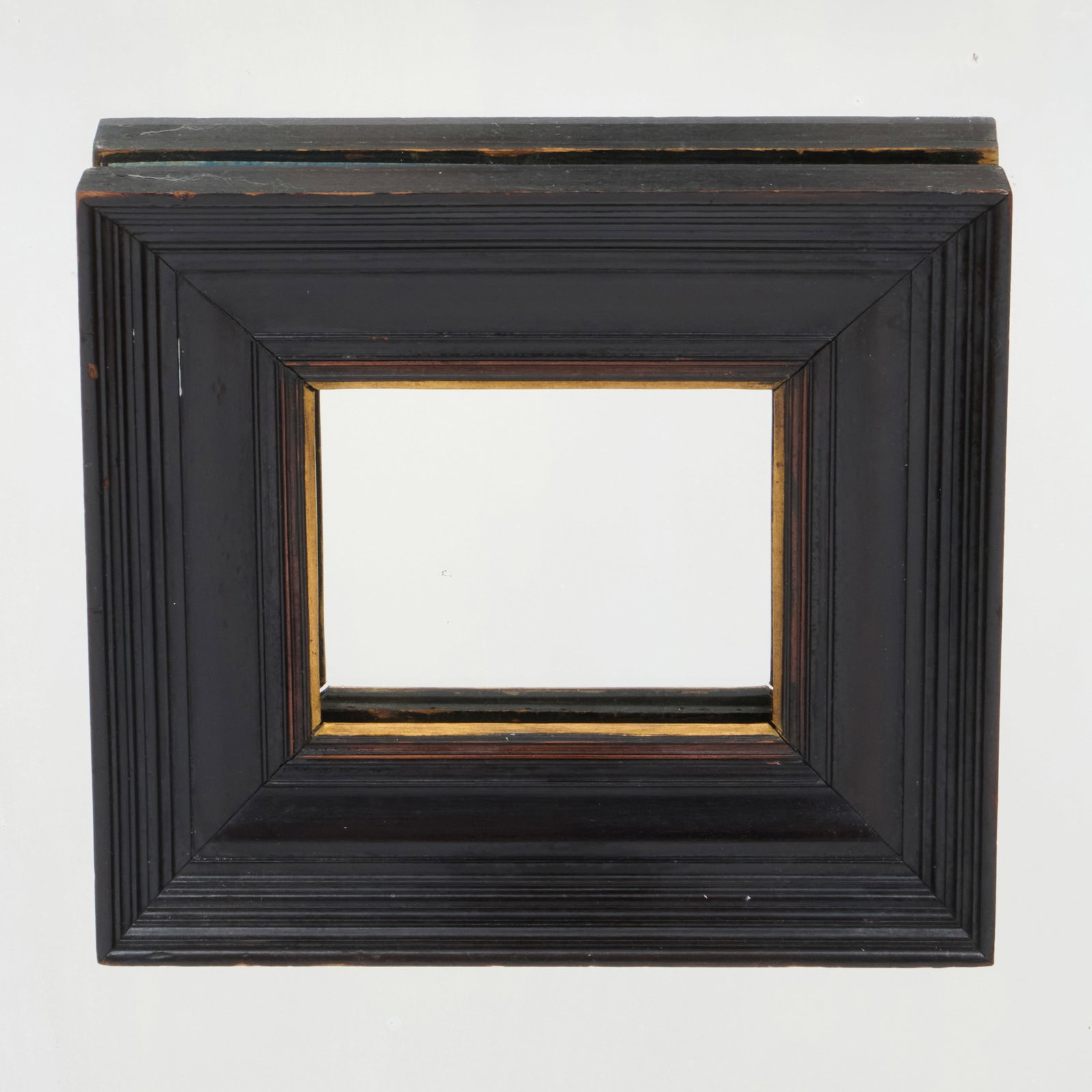 Queen Anne Style Ebonized Mirror with Frame - 2