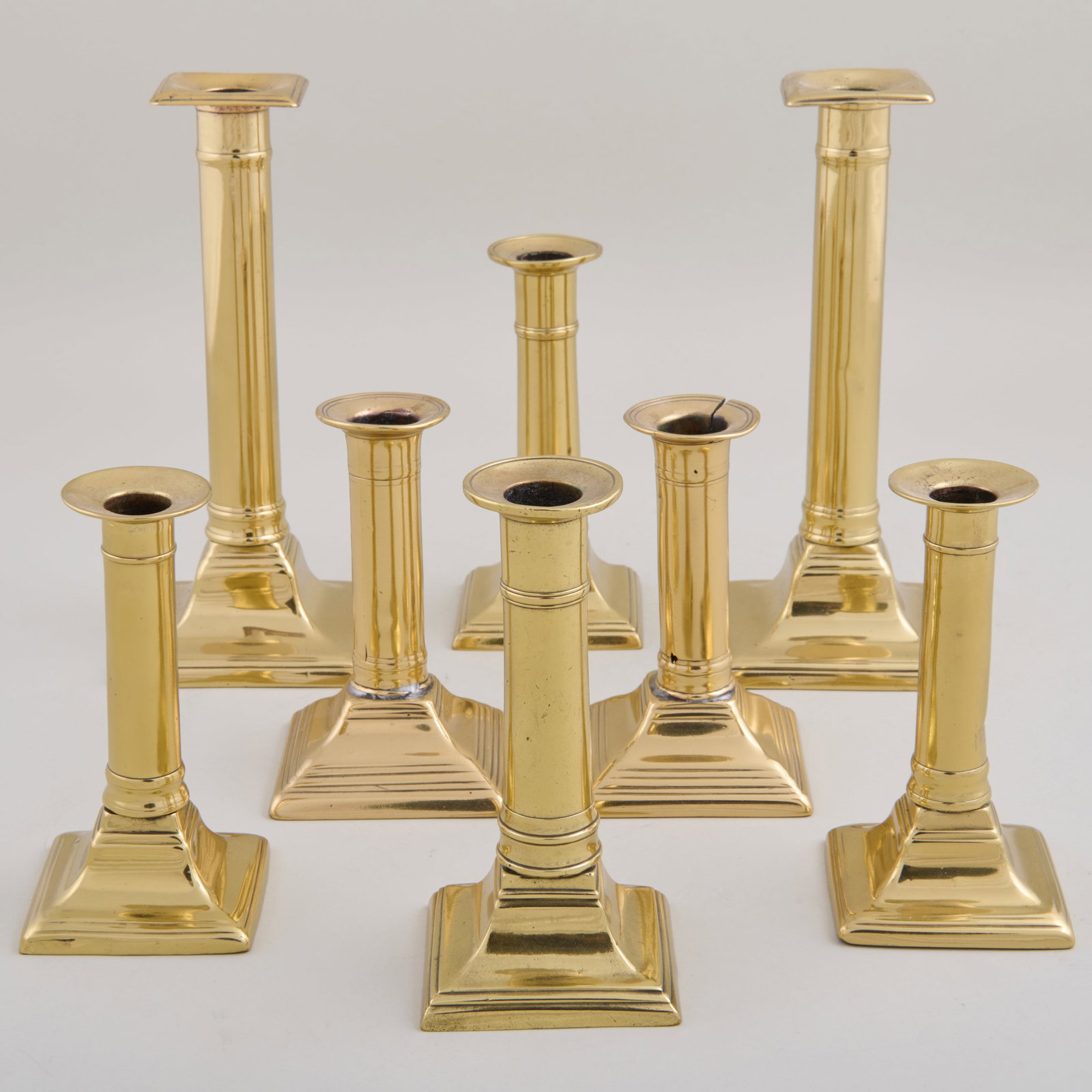 Four Pairs of Brass Candlesticks (1 of 15)