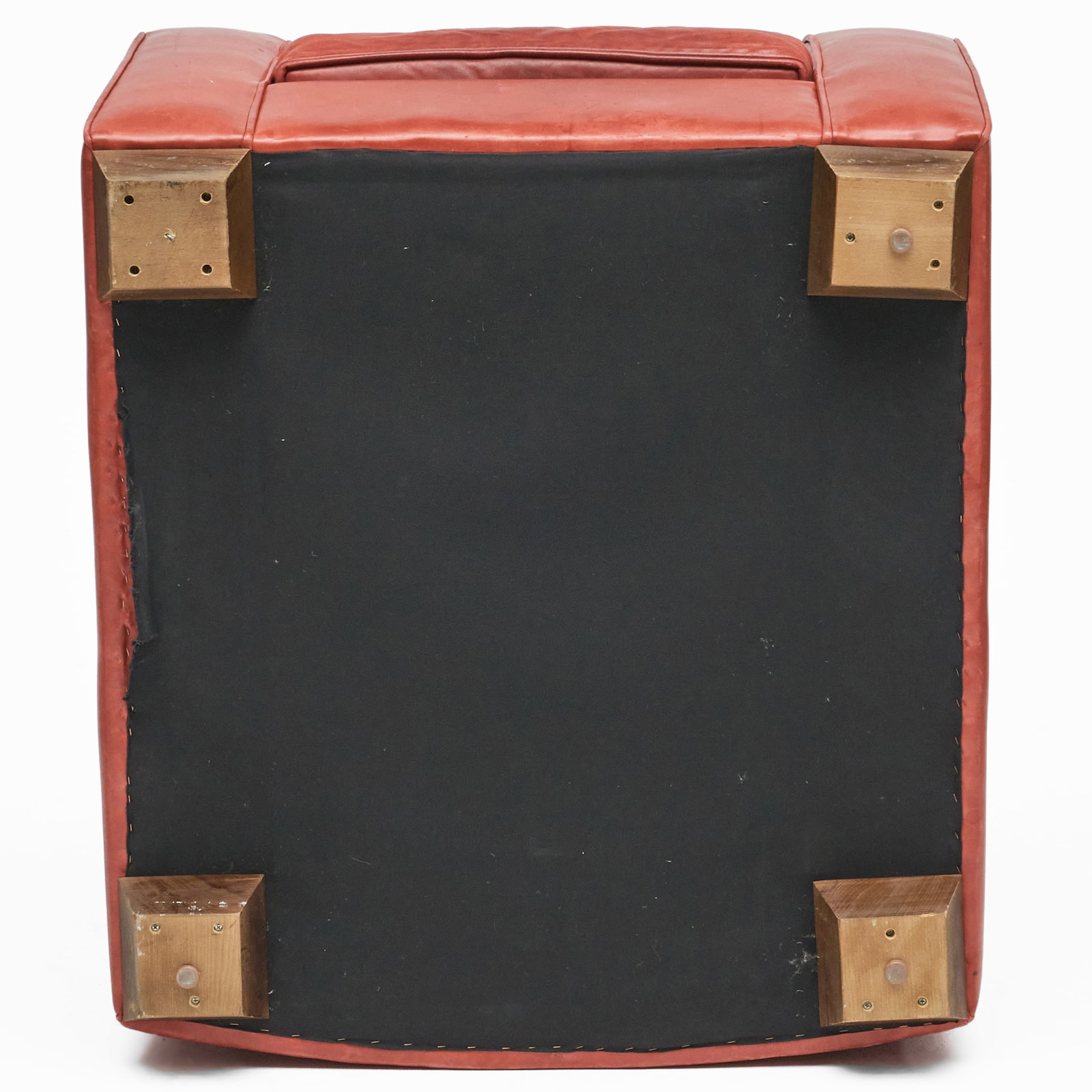 Large Red Leather Armchair - 6
