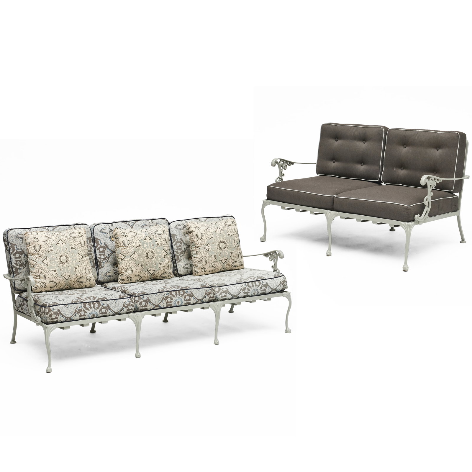 Cast Iron Two-Seat Garden Bench and a Three Seat Garden Bench (1 of 17)