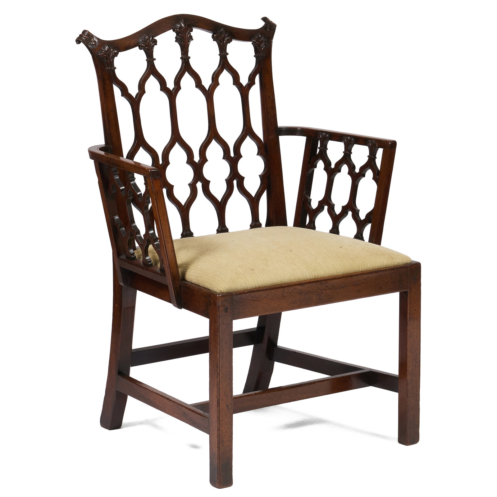 George III Mahogany and Upholstered Armchair in the Manner of Robert Manwaring (1 of 7)