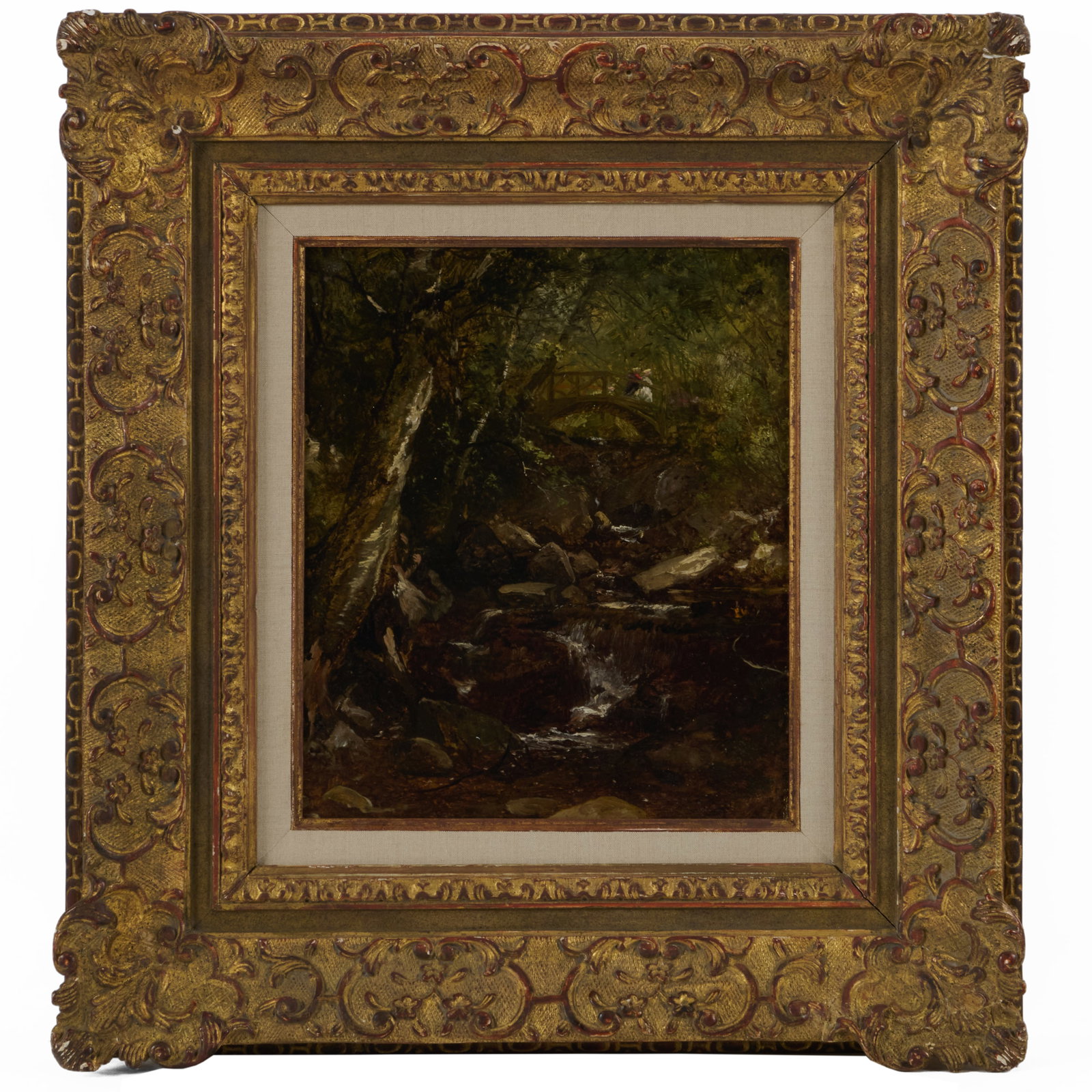 Attributed to John Frederick Kensett (1816-1872): Bash Bish Falls (1 of 4)