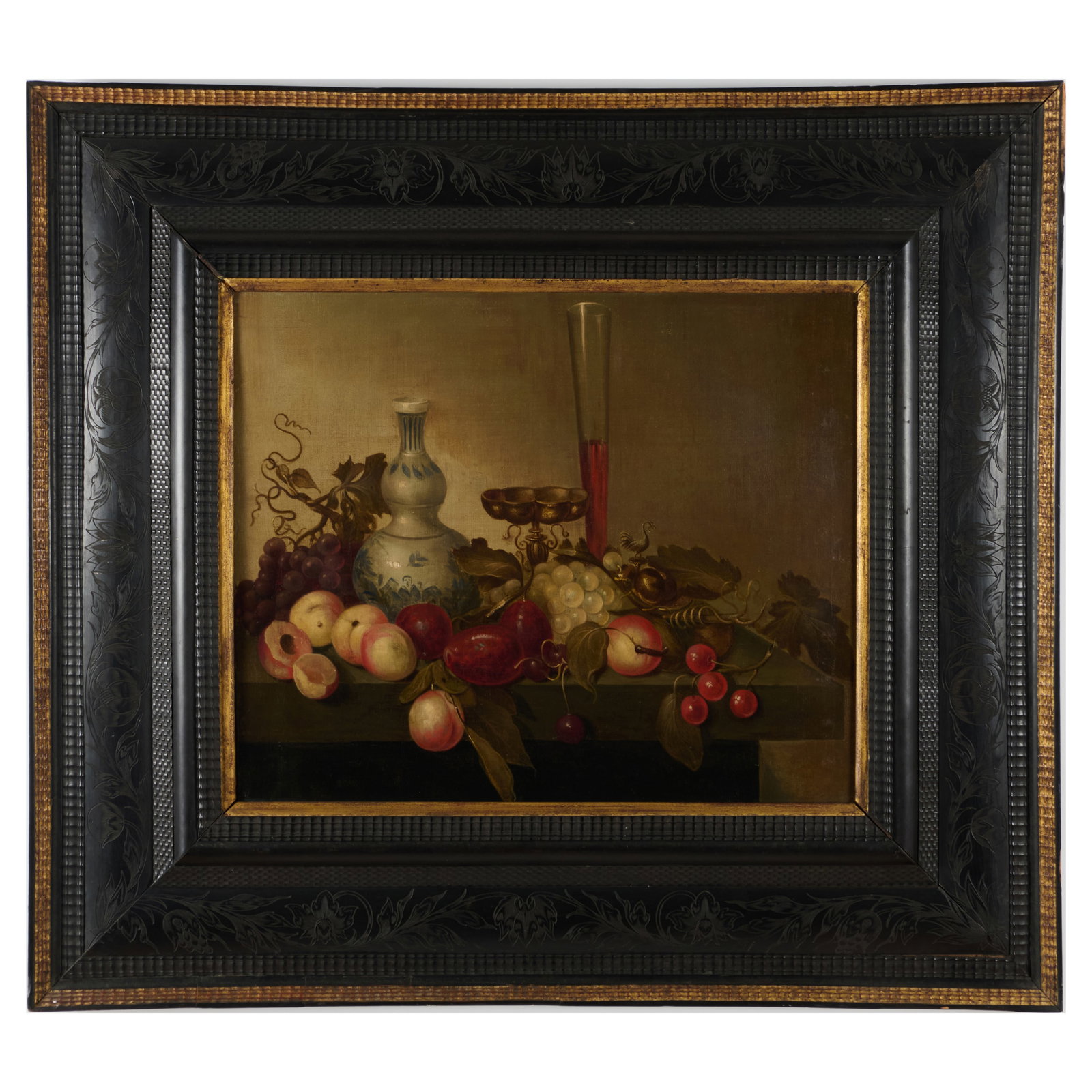 Circle of Jan Davids de Heem (1606-1684): Fruit Still Life: Circle of Jan Davids de Heem (1606-1684): Fruit Still Life Oil on canvas, unsigned. 17 x 20 1/2 in., 30 x 33 3/4 in. (frame).