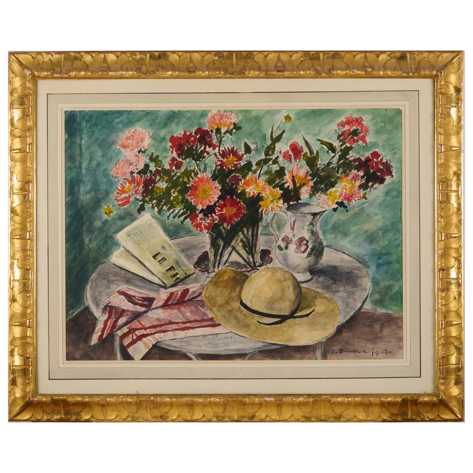 Andre Denoyer de Segonzac (1884-1974): Fleurs et chapeau (1 of 6)