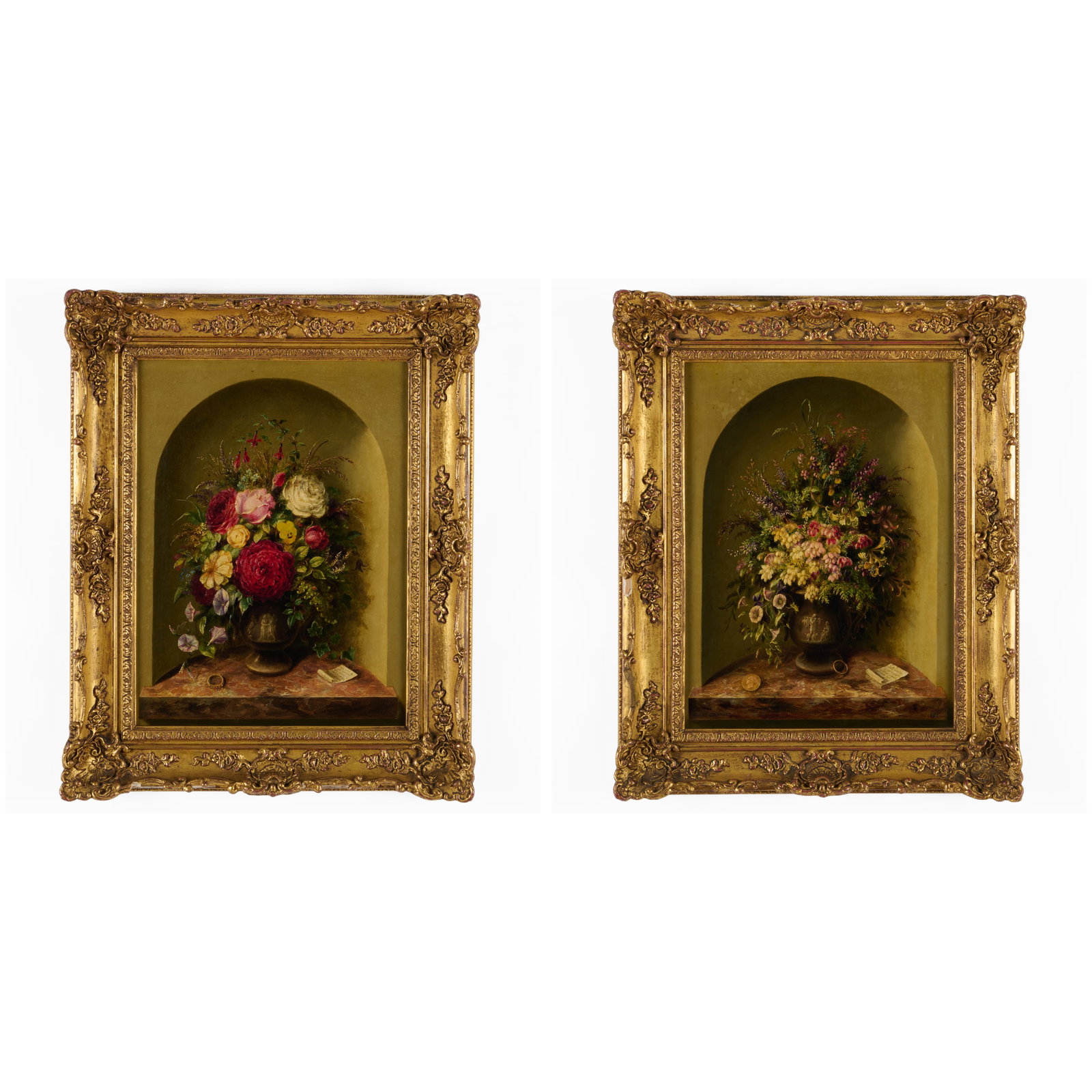 Eloise Stannard (1829-1915): Still Life in a Niche: A Pair (1 of 14)