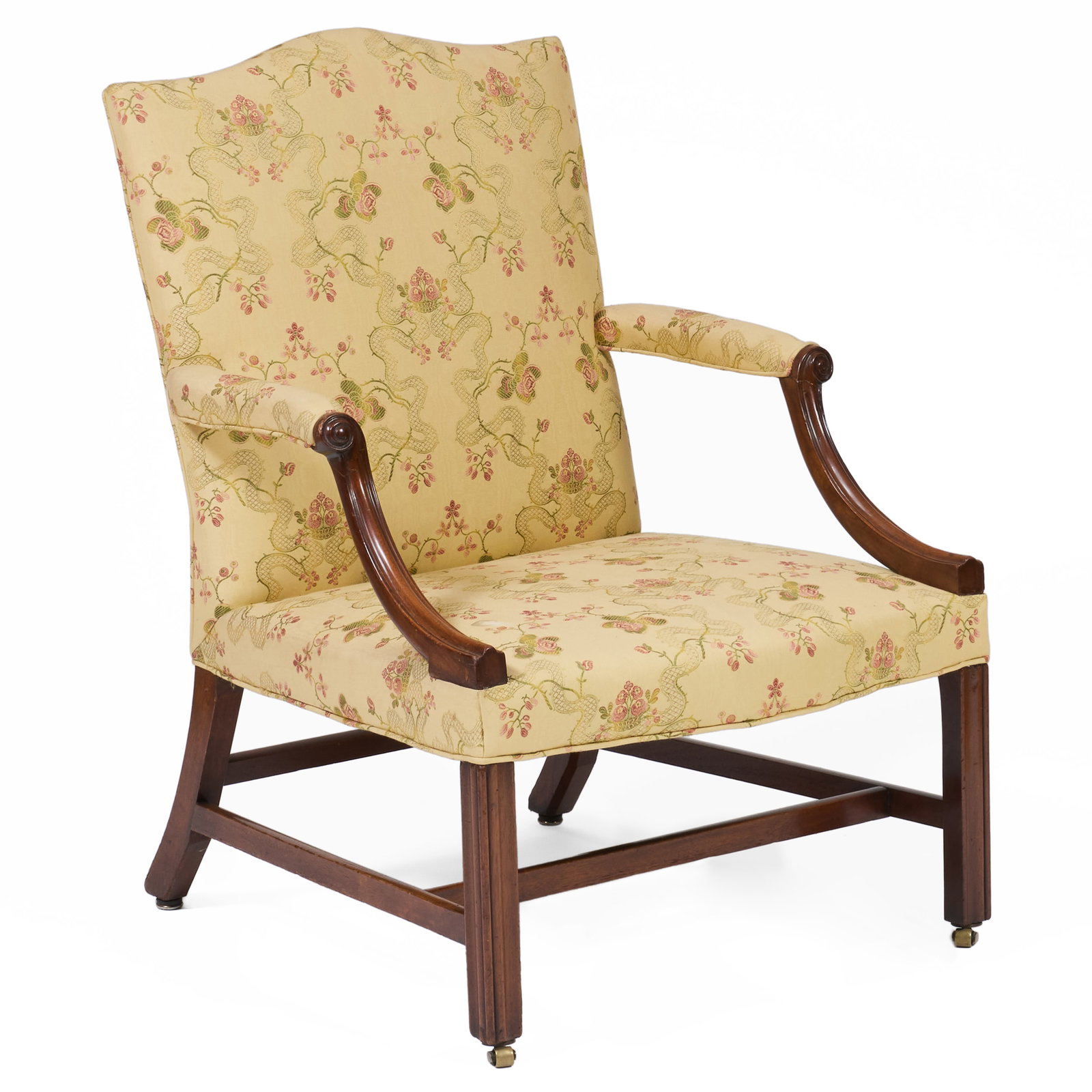 Early George III Mahogany and Upholstered Library Armchair (1 of 7)