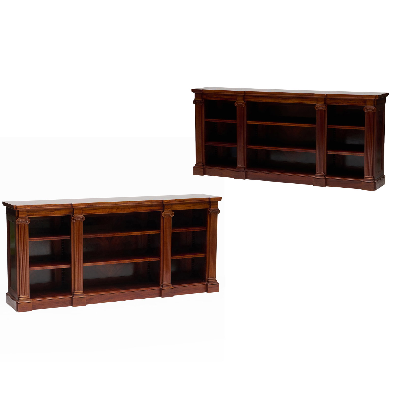 Pair of Large Regency Style Mahogany Bookcases, designed by Gil Schafer (1 of 16)