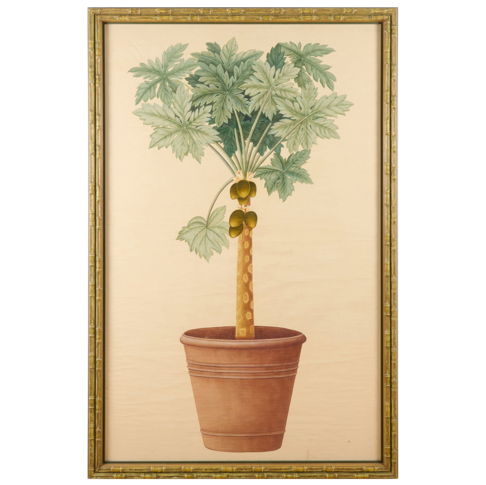 Large Wallpaper Fragment of a Potted Palm Tree (1 of 5)