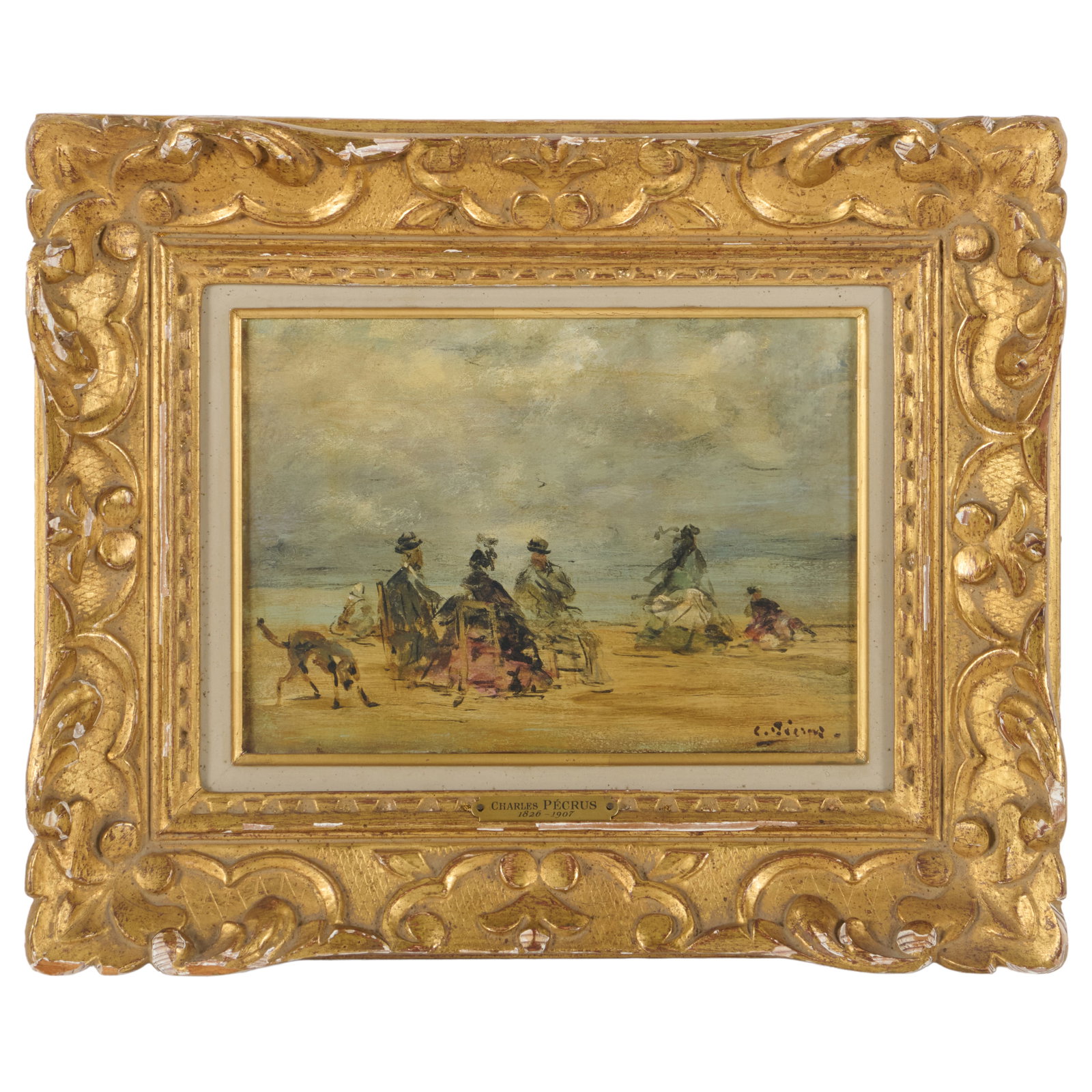 Charles Pecrus (1826-1907: A La Plage (1 of 4)