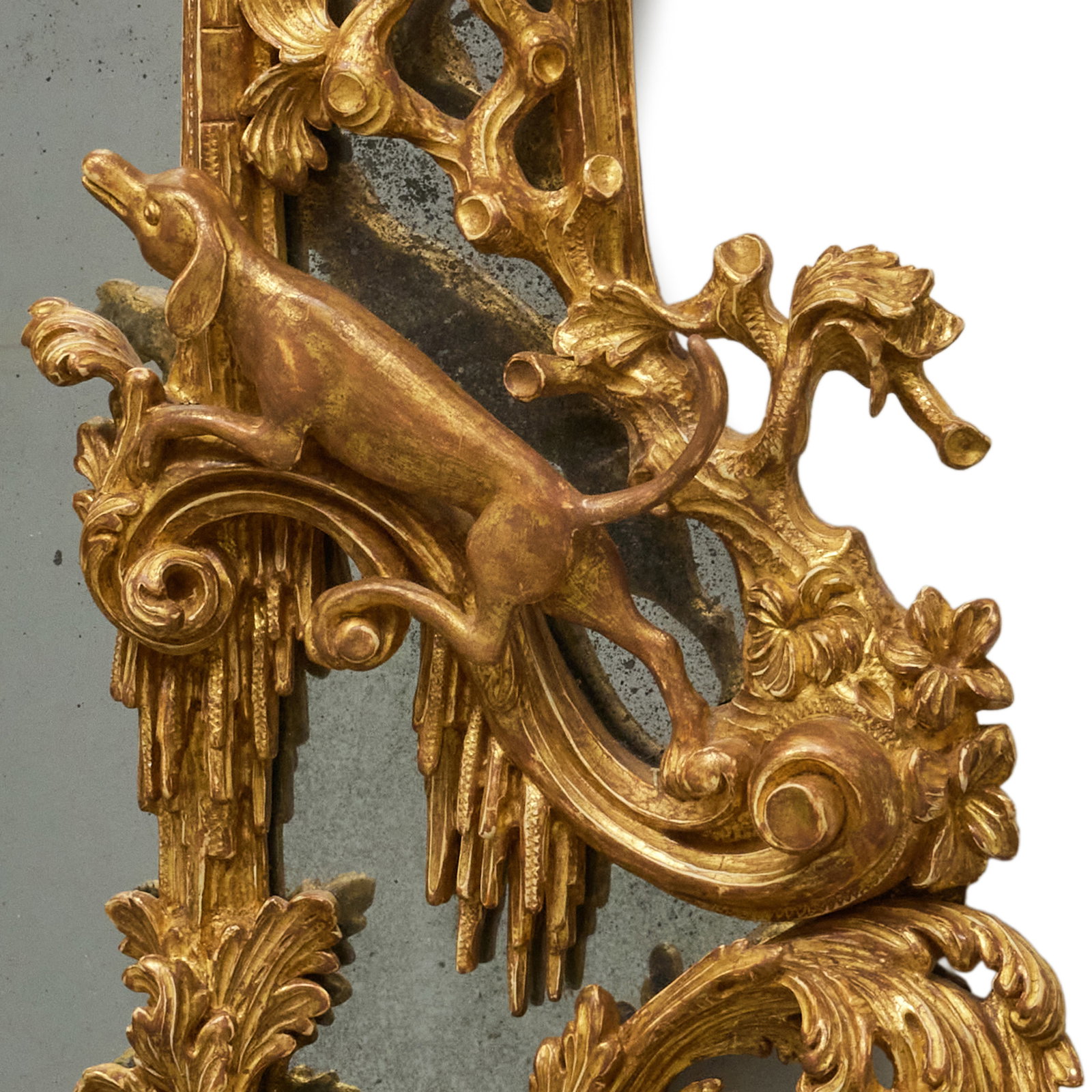 George III Style Giltwood Mirror, Designed by Thomas Johnson - 3
