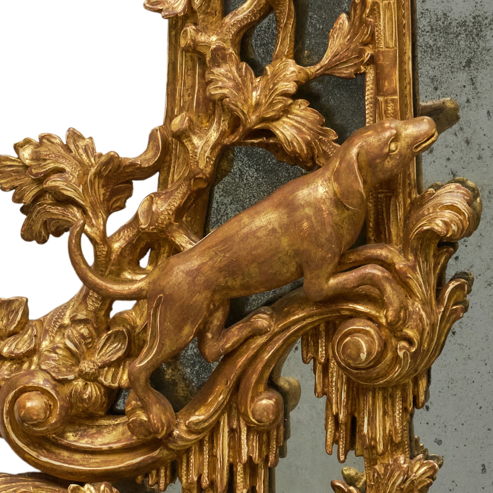 George III Style Giltwood Mirror, Designed by Thomas Johnson - 6