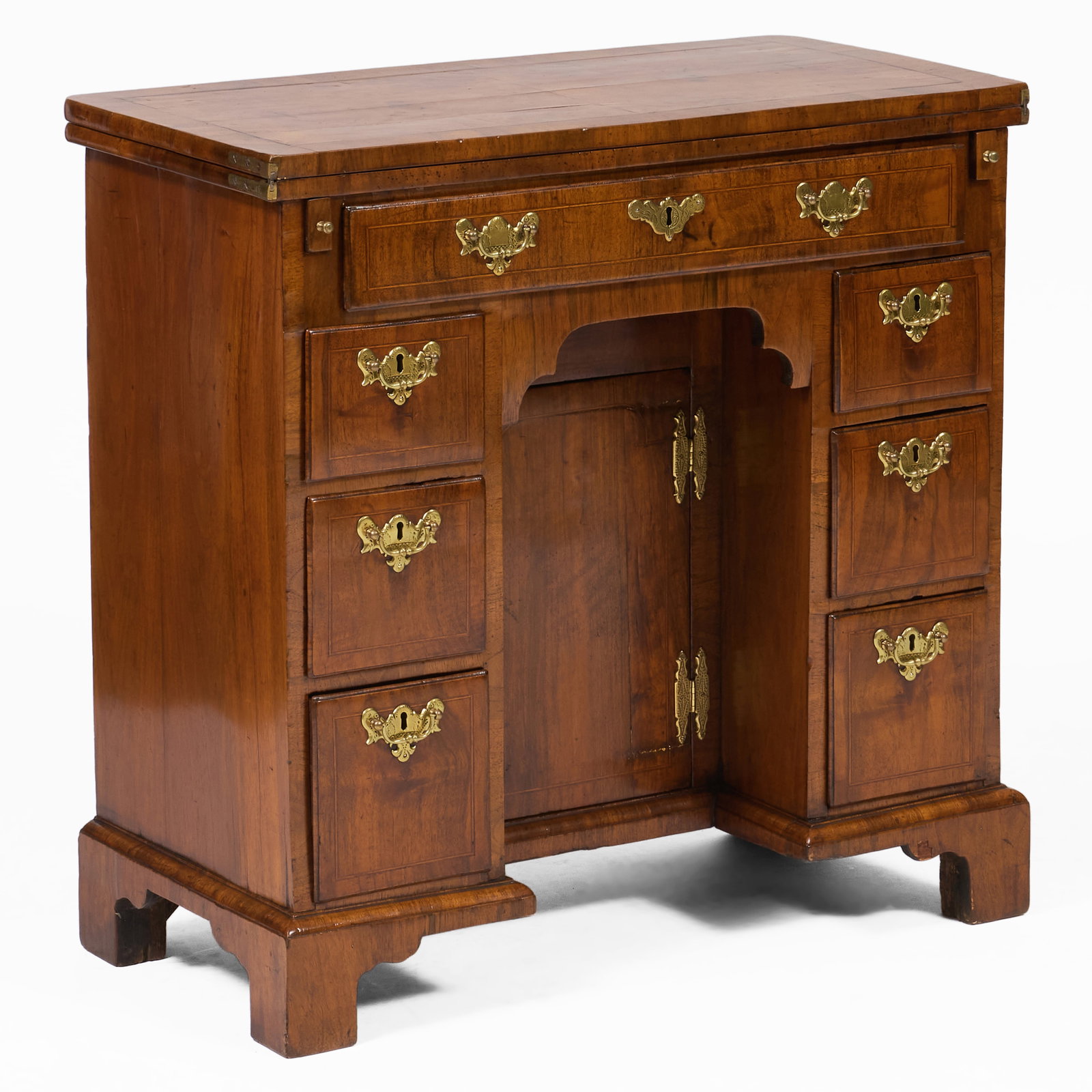 George II Crossbanded Walnut Flip Top Dressing Table (1 of 8)