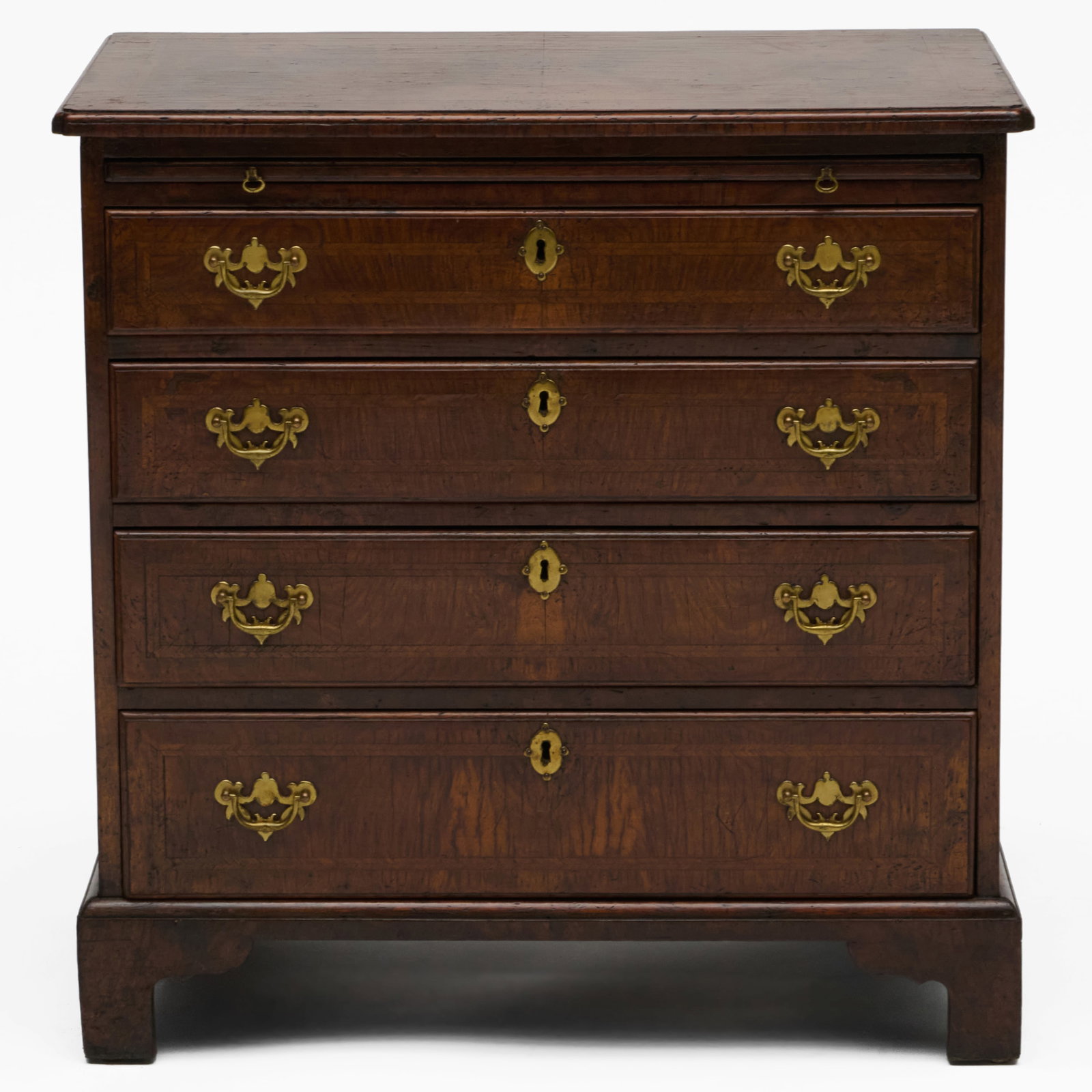 George III Featherbanded Walnut and Burlwood Chest of Drawers (1 of 8)