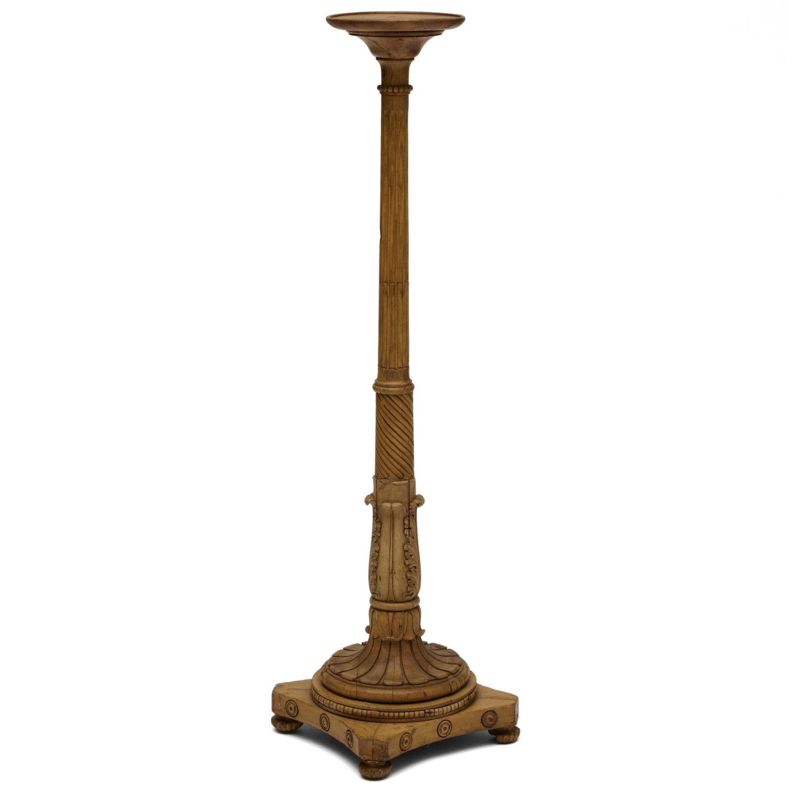 Regency Carved Fruitwood Pedestal (1 of 7)