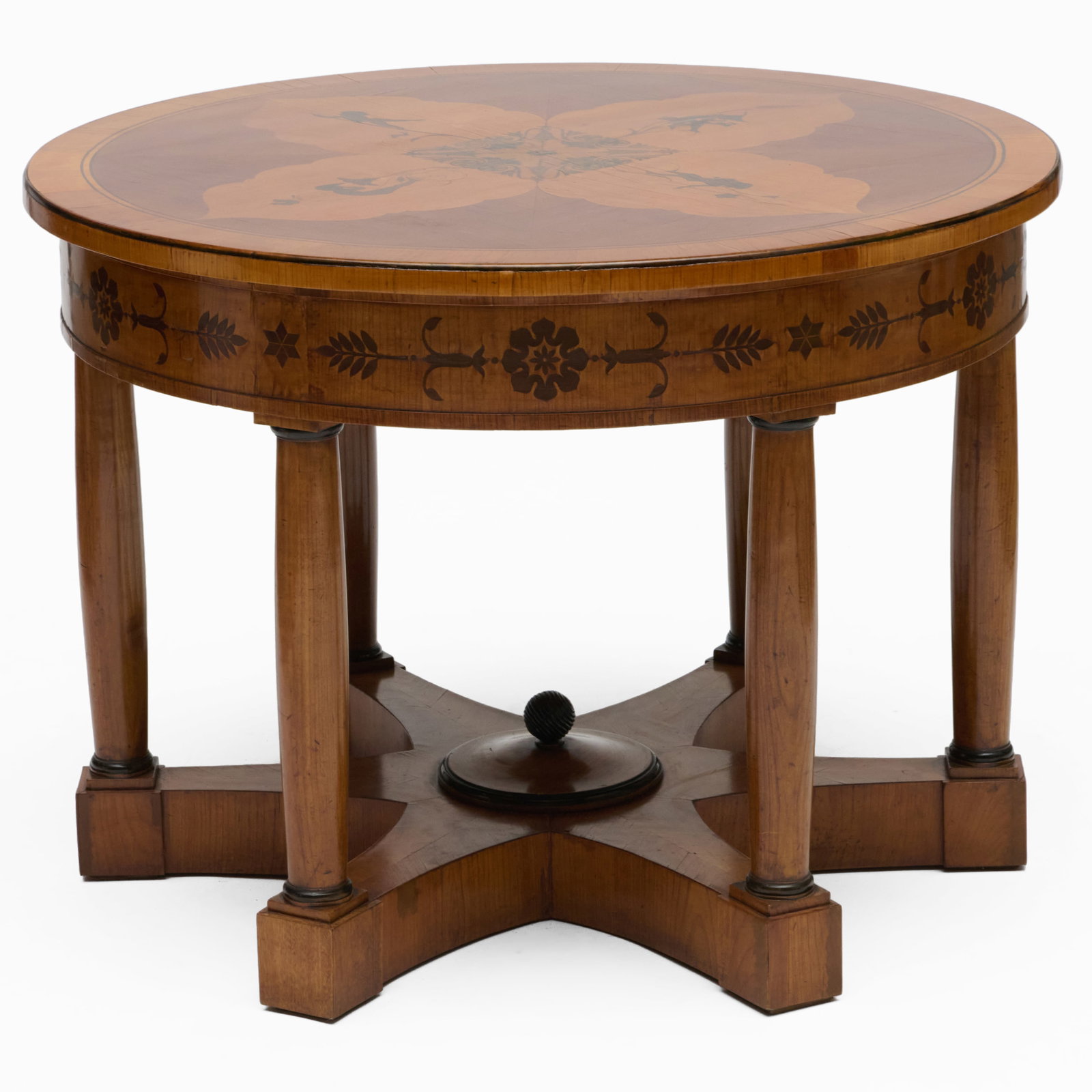 Austrian Fruitwood Marquetry and Ebonized Center Table, possibly Vienna (1 of 10)