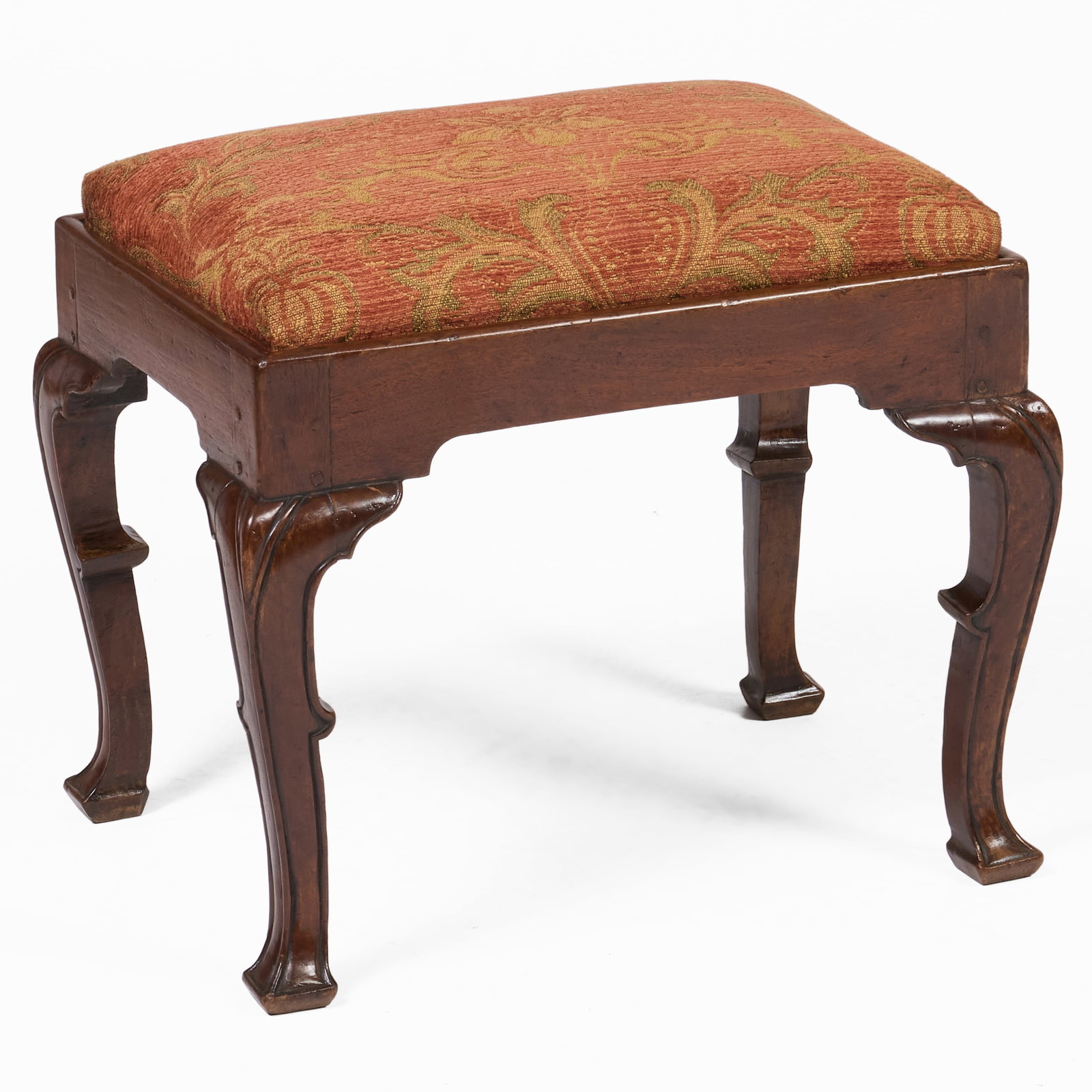 George I Mahogany and Upholstered Stool (1 of 7)